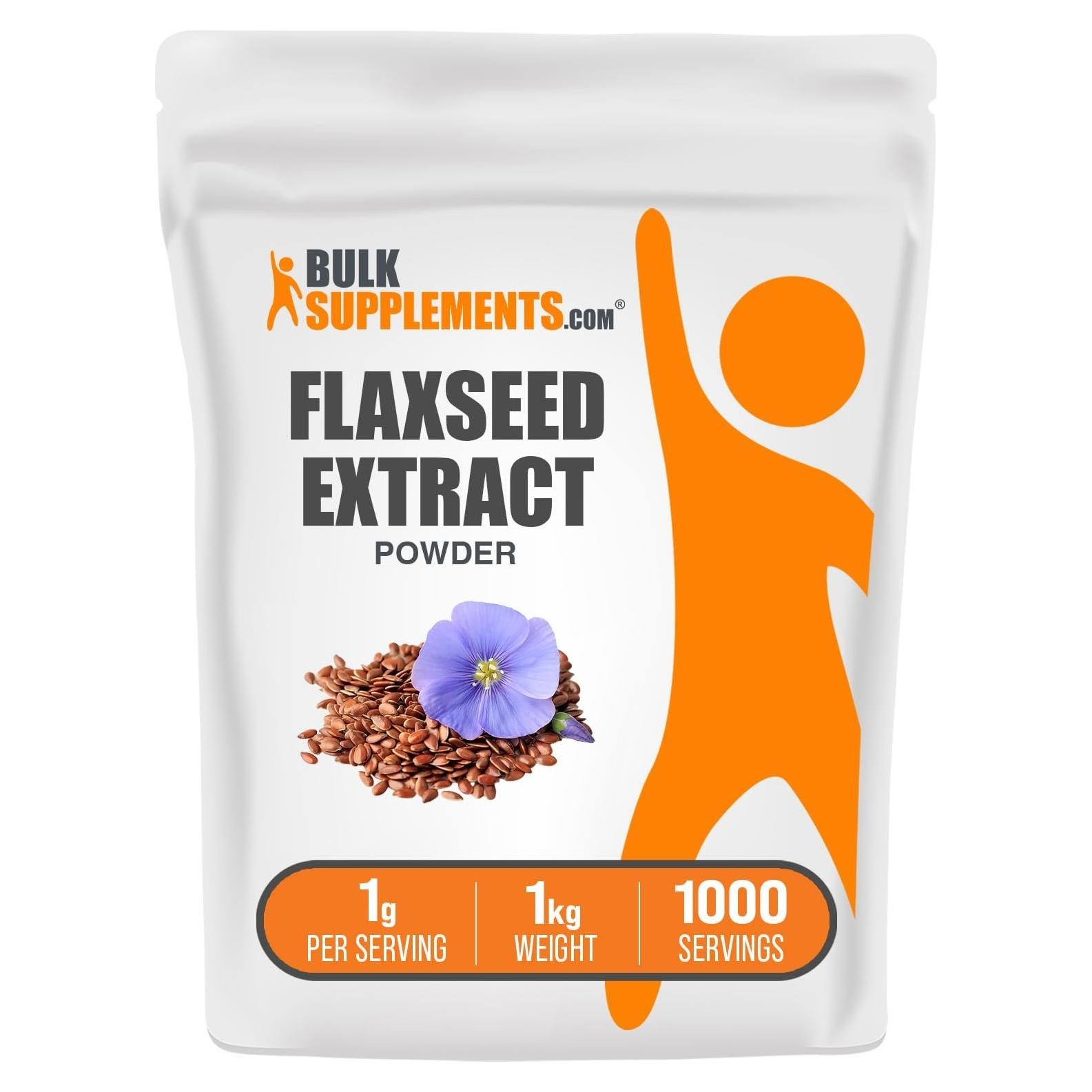 Extracto de Semilla de Lino en Polvo BulkSupplements 1kg Vegano