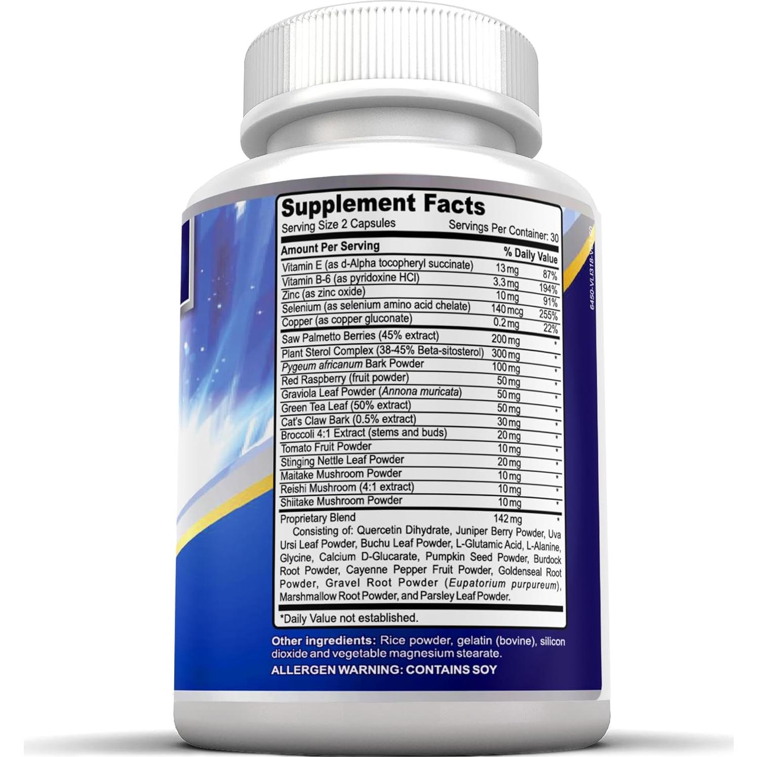 Suplemento Prostático Pure Healthland - 60 Cápsulas Naturales