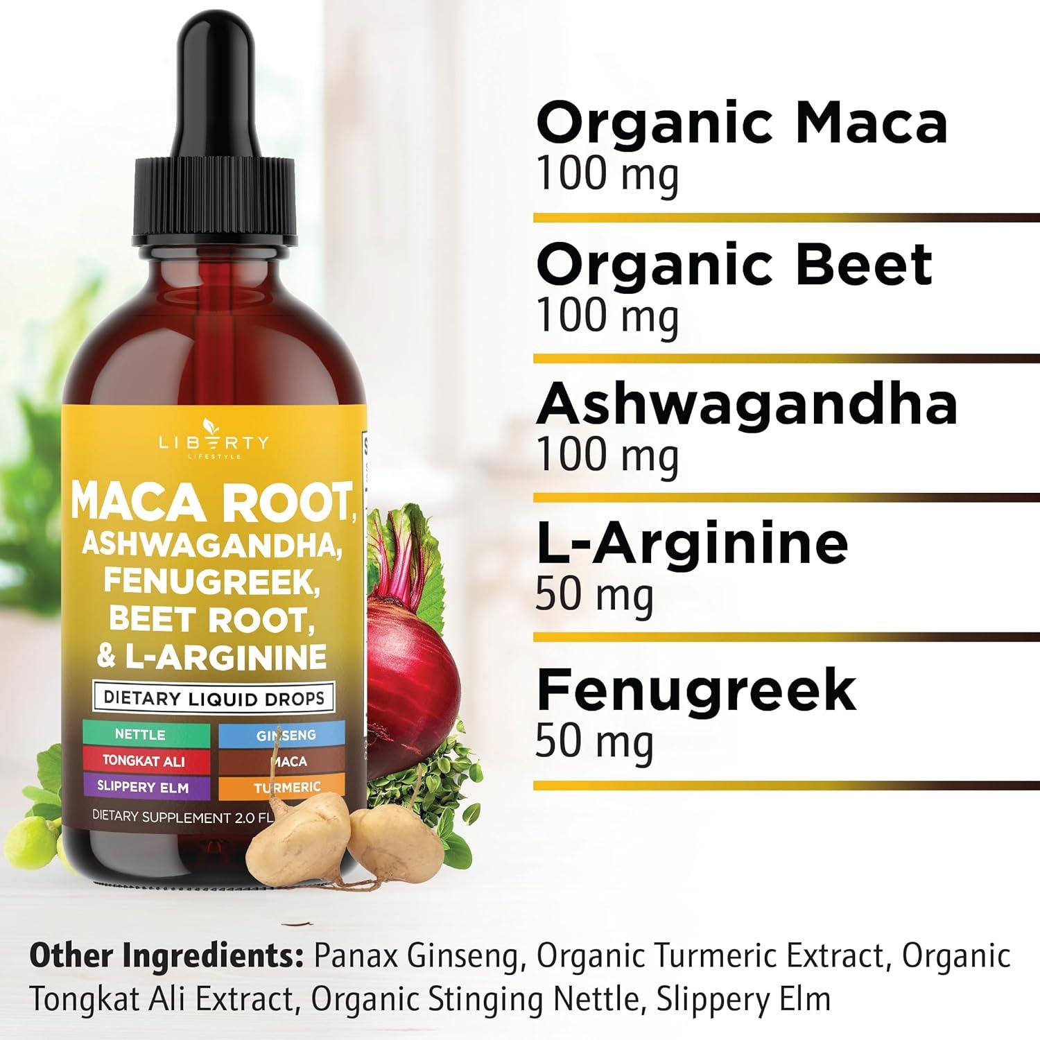 Gotas Líquidas de Raíz de Maca Orgánica Liberty 59.15ml