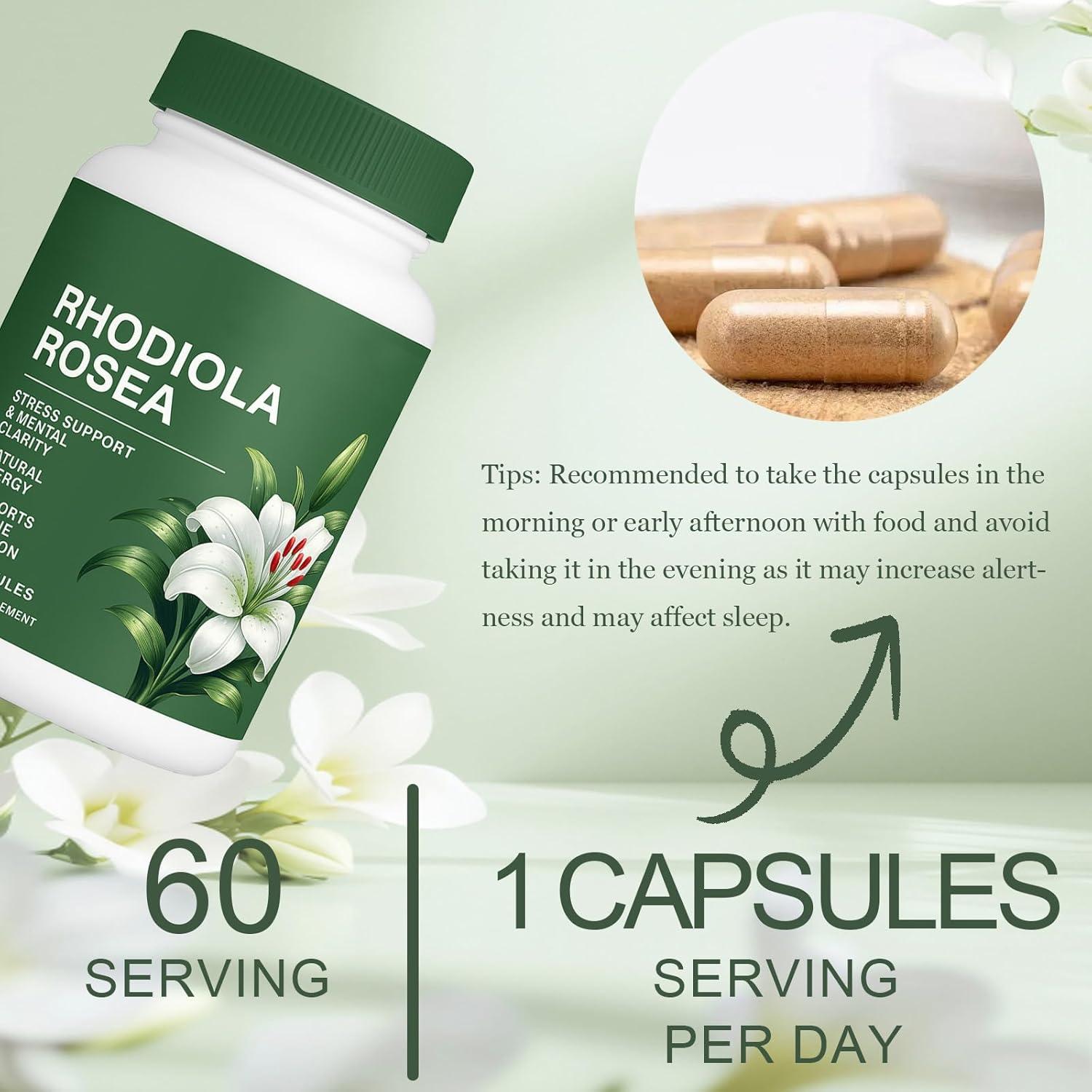 Cápsulas de Rhodiola Rosea Floraviva 500mg - 60 Veganas