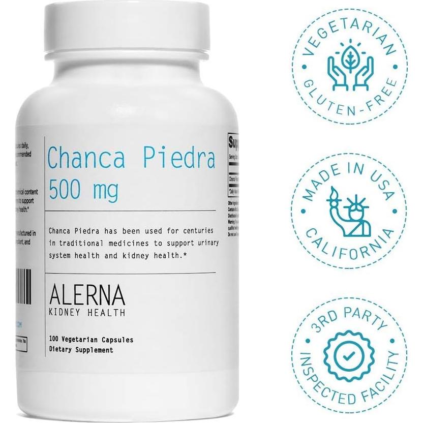 Chanca Piedra 500 mg Alerna - 100 Cápsulas Vegetarianas