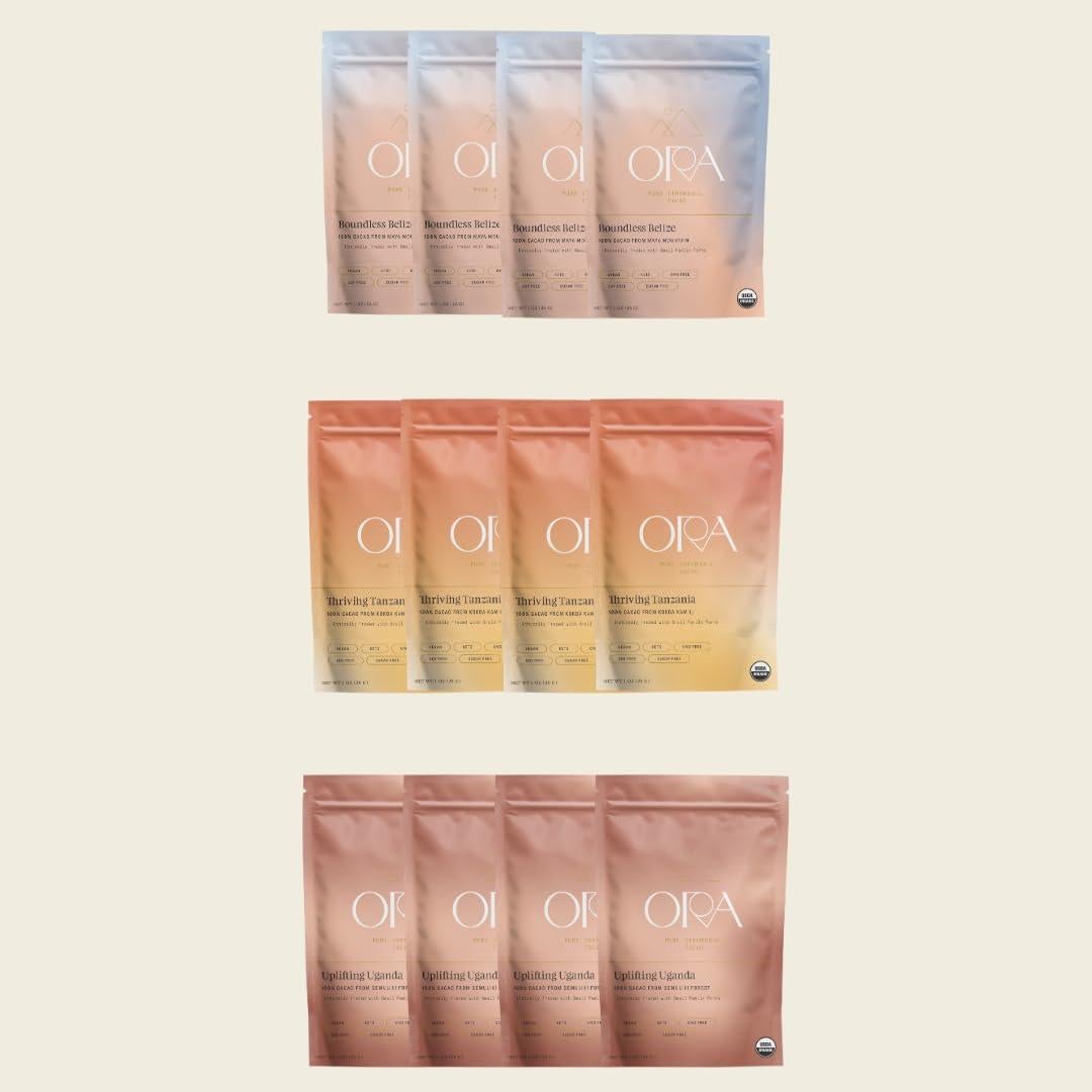 Kit de Cacao Ceremonial Orgánico Ora - 12 Paquetes de 28.3g