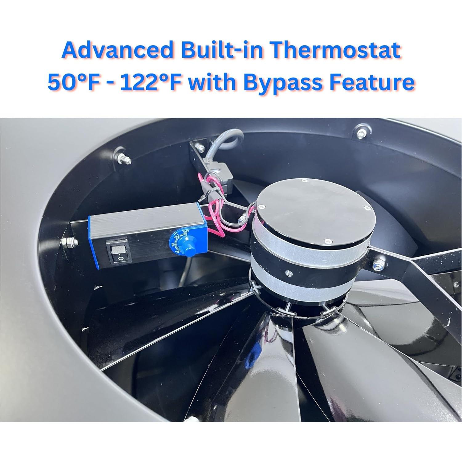 Ventilador de Escape Solar iLiving ILG8SF301 14" 40W 1150 CFM