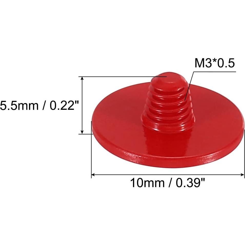 Botón de Disparo de Cámara Patikil Rojo 4 Pack Bronce Puro