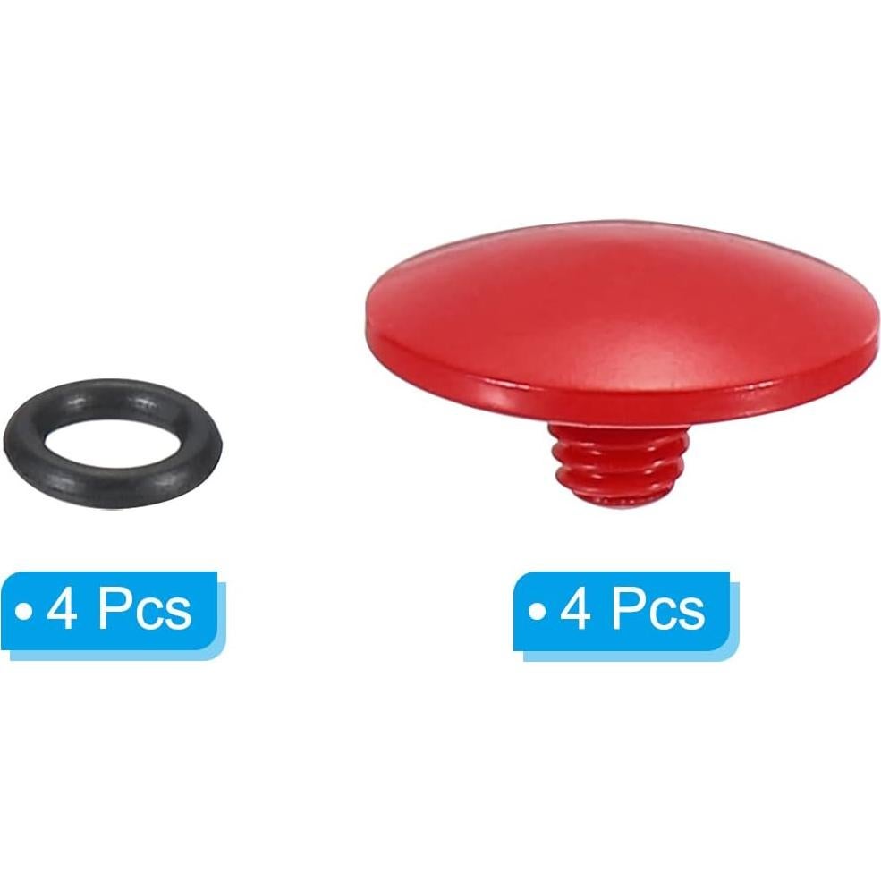 Botón de Disparo de Cámara Patikil Rojo 4 Pack Bronce Puro