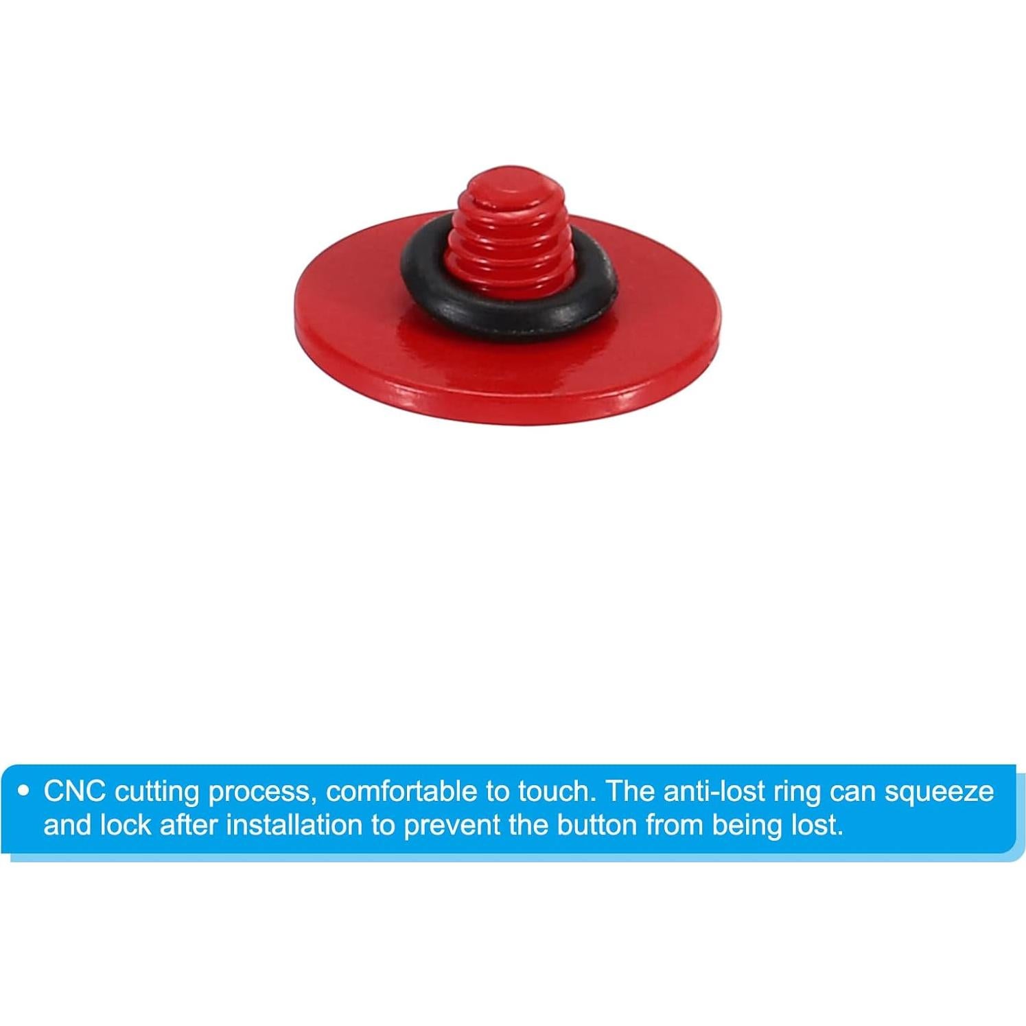 Botón de Disparo de Cámara Patikil Rojo 4 Pack Bronce Puro