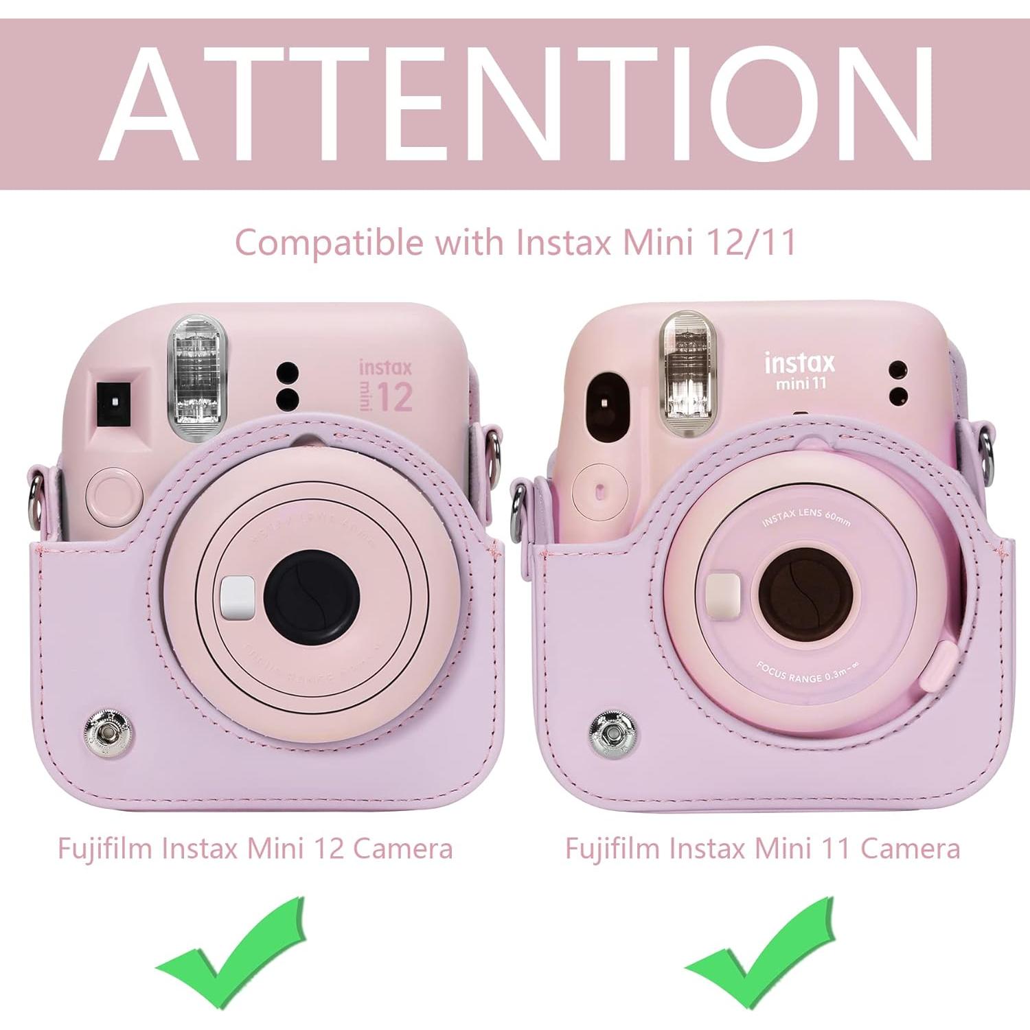 Funda Protectora Aenllosi para Fujifilm Instax Mini 11/12 Rosa