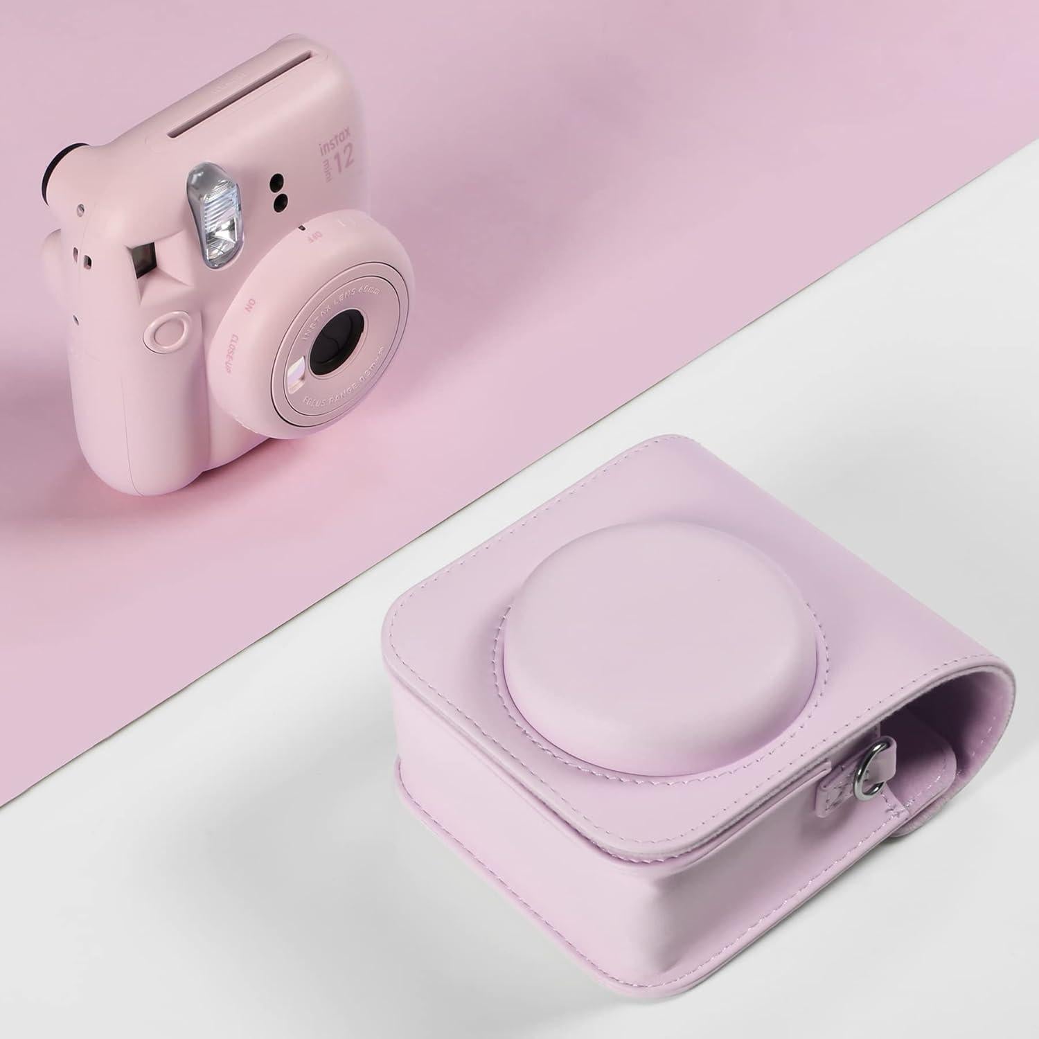 Funda Protectora Aenllosi para Fujifilm Instax Mini 11/12 Rosa