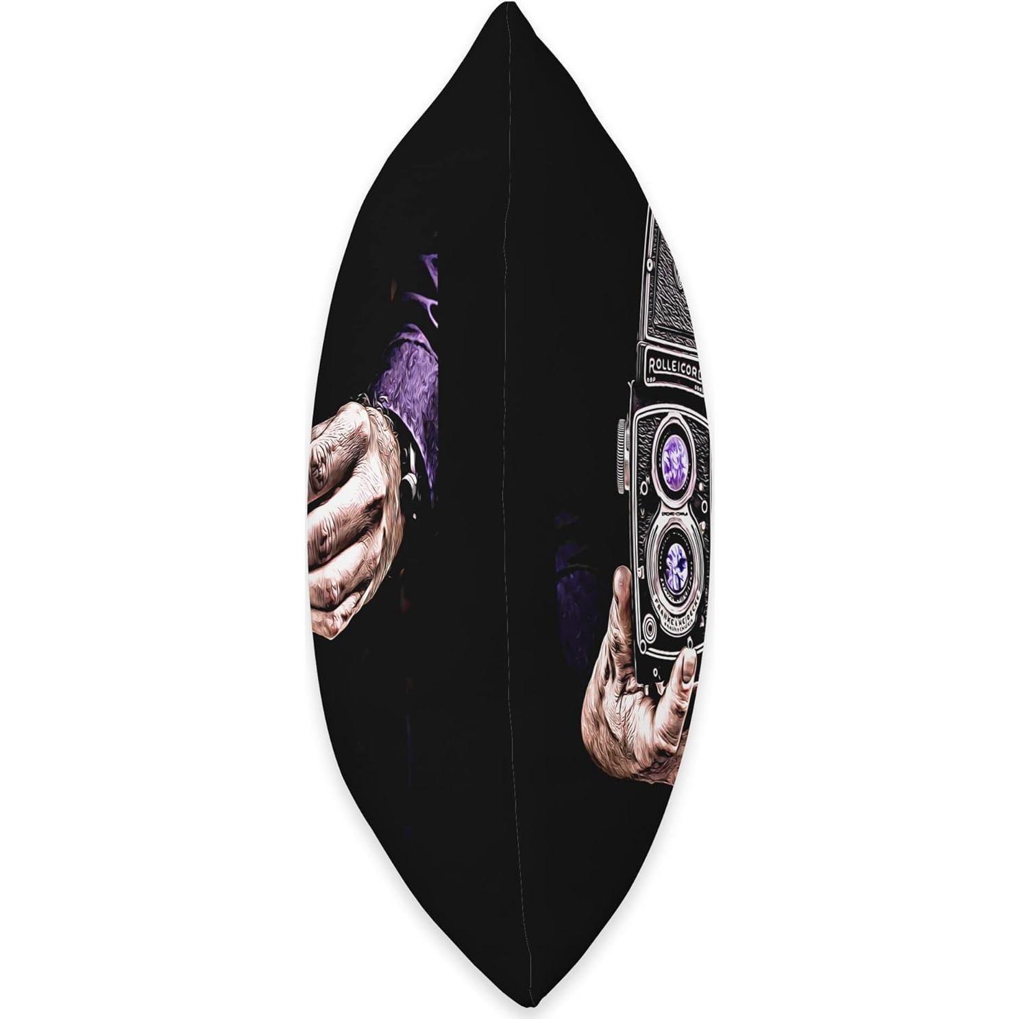 Cojín Clásico Lente Doble Vintage 16x16 cm - Diseños de Cámaras