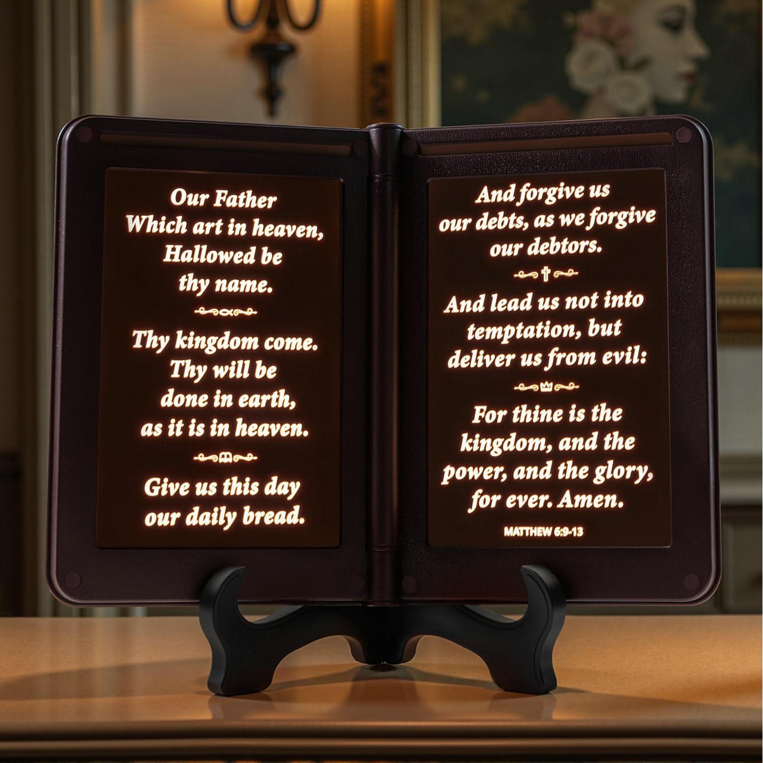 Lámpara de Versículos Bíblicos Mamre - Luz de Exhibición 5x16.5cm