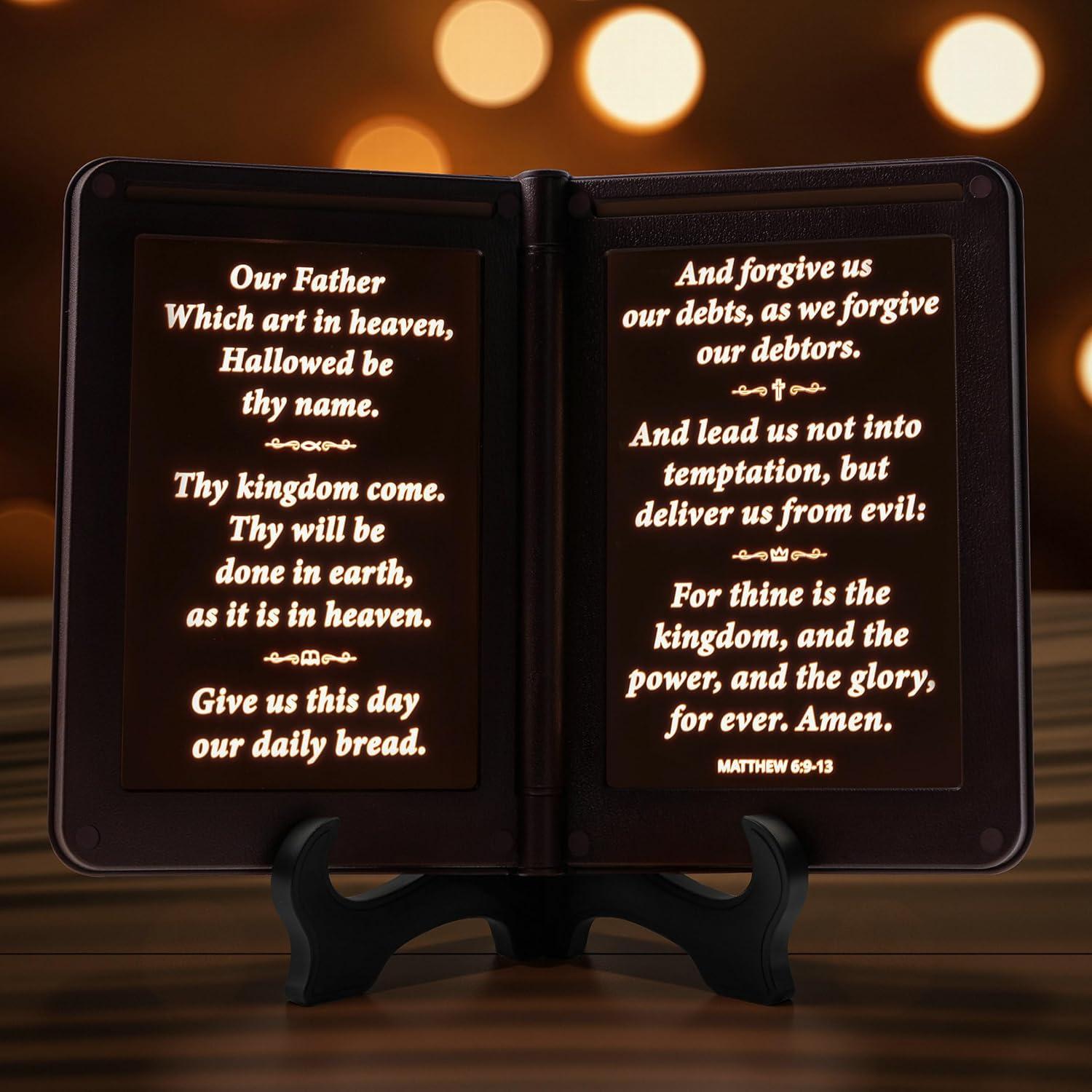 Lámpara de Versículos Bíblicos Mamre - Luz de Exhibición 5x16.5cm