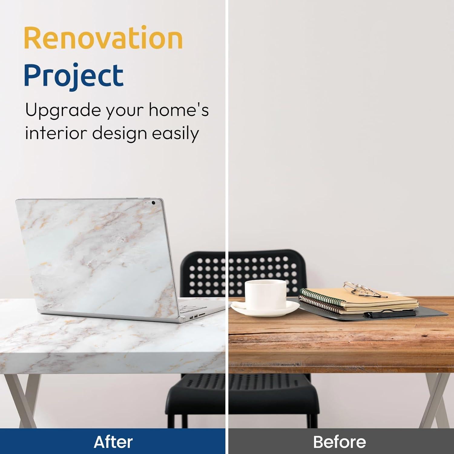 Papel Contacto de Mármol Mate Rabbitgoo 30x200 cm Autoadhesivo