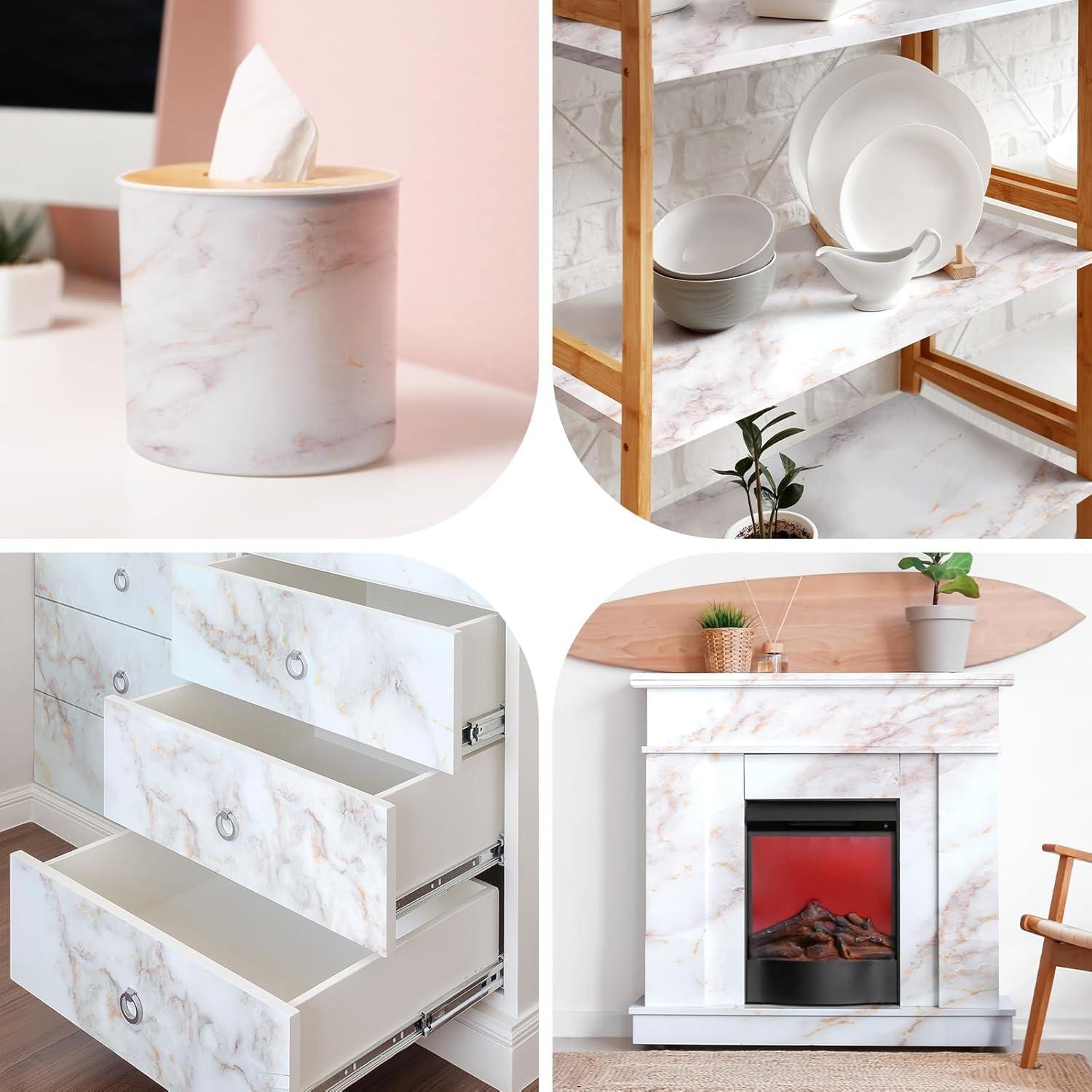 Papel Contacto de Mármol Mate Rabbitgoo 30x200 cm Autoadhesivo