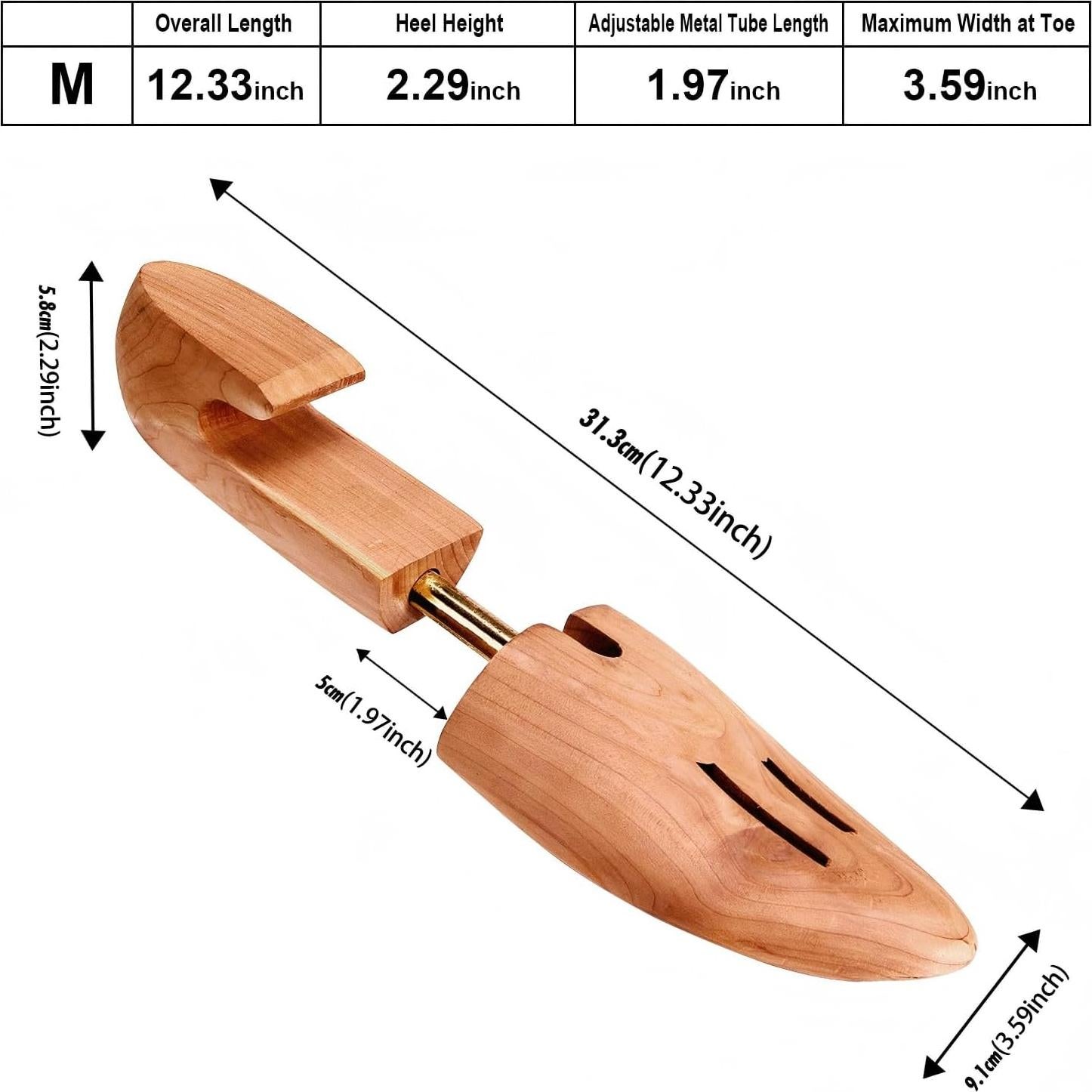 Estirador de Zapatos de Madera Cedar Space 6.5-14 Ajustable