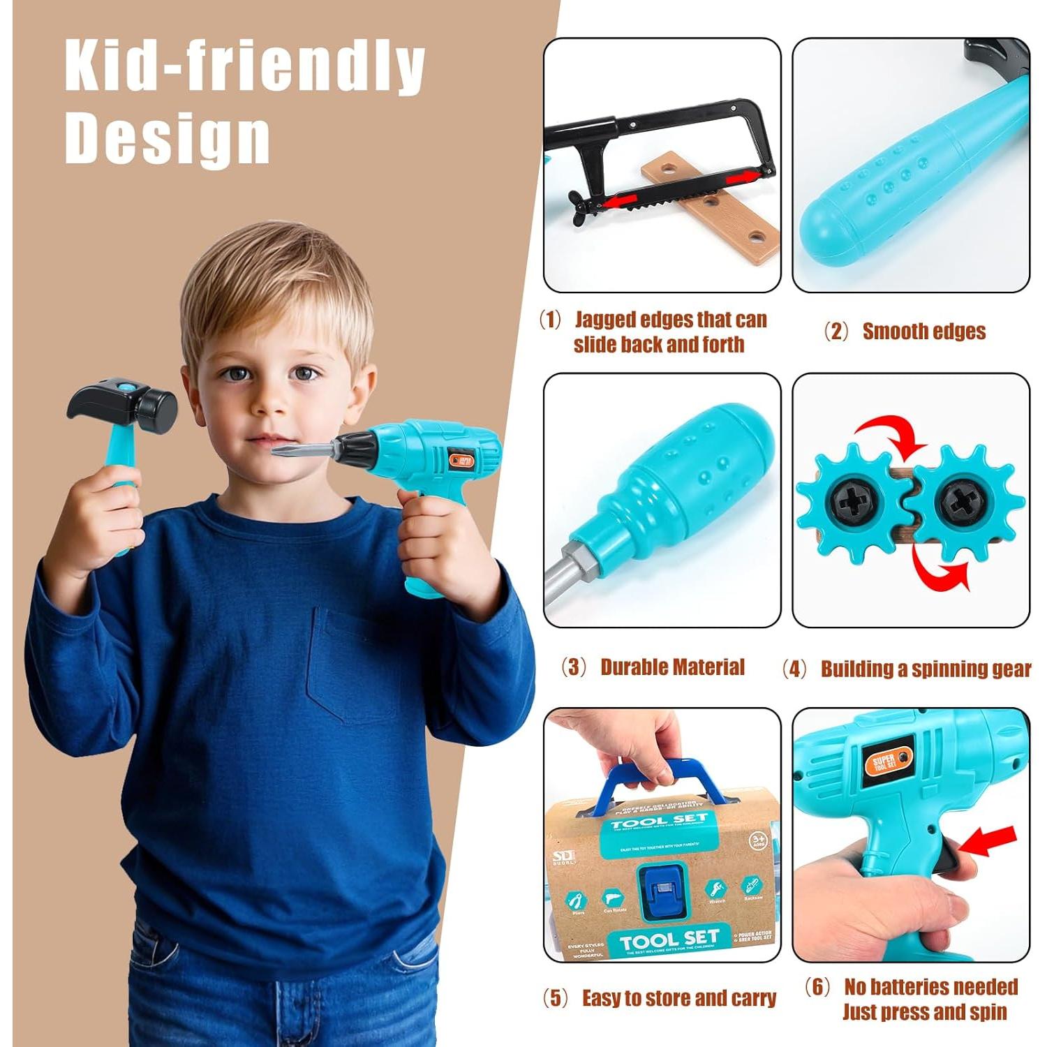 Juego de Herramientas para Niños GAIETYDIY 20 Piezas Educativo