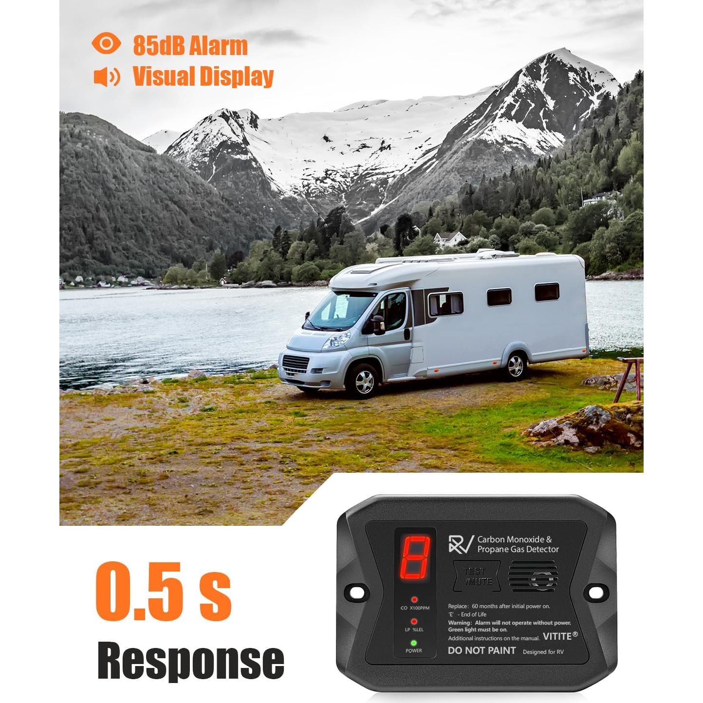 Detector de Monóxido de Carbono y Gas Propano VITITE para RV