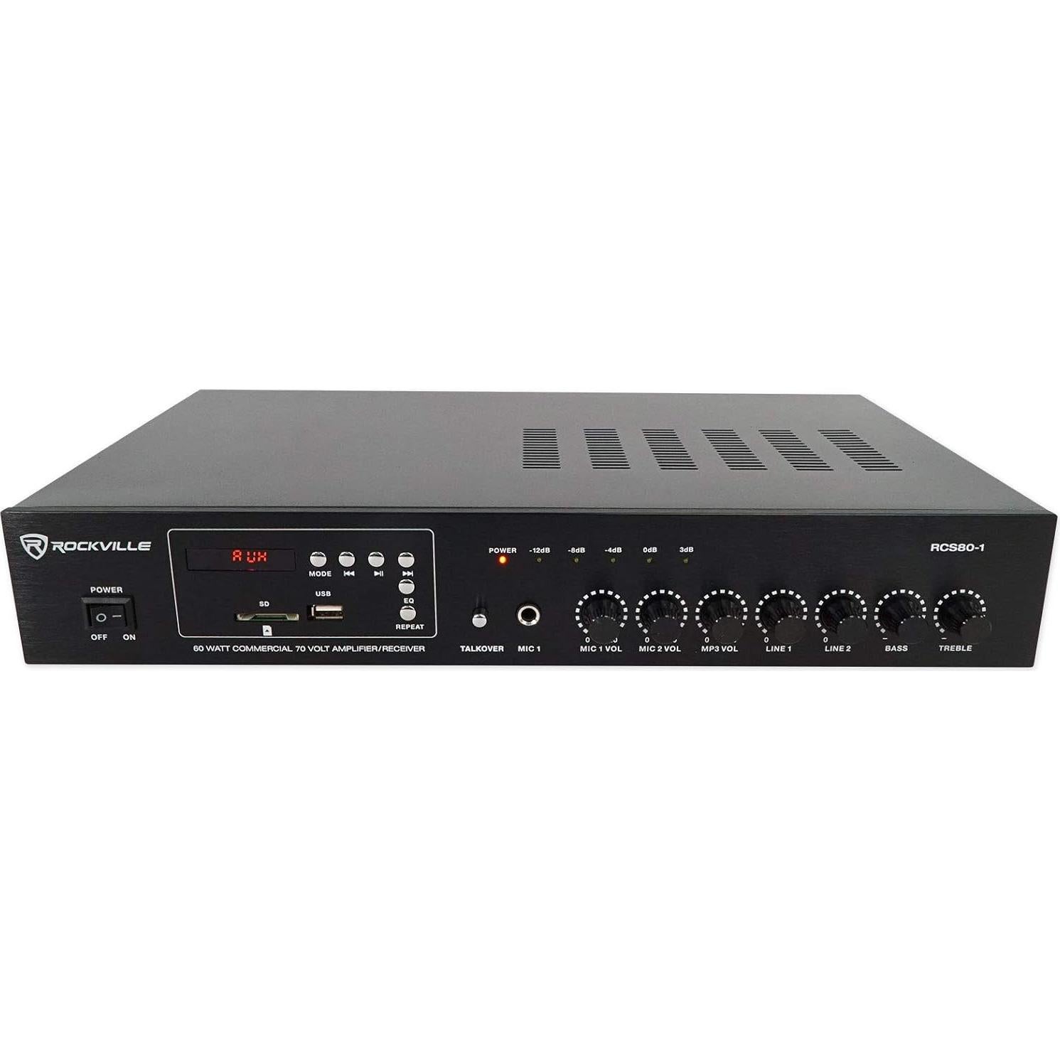 Amplificador Comercial Rockville RCS80-1 60W Bluetooth 5.0