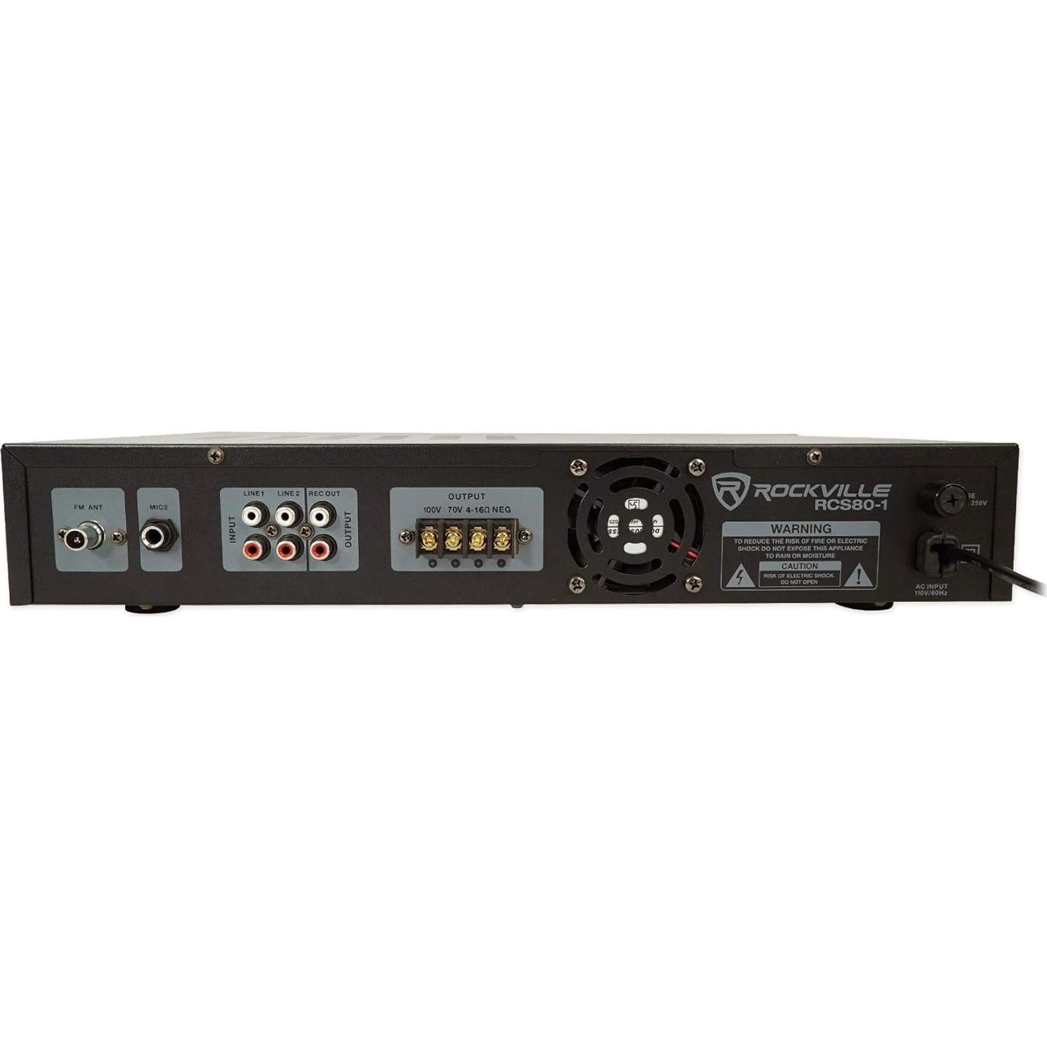 Amplificador Comercial Rockville RCS80-1 60W Bluetooth 5.0