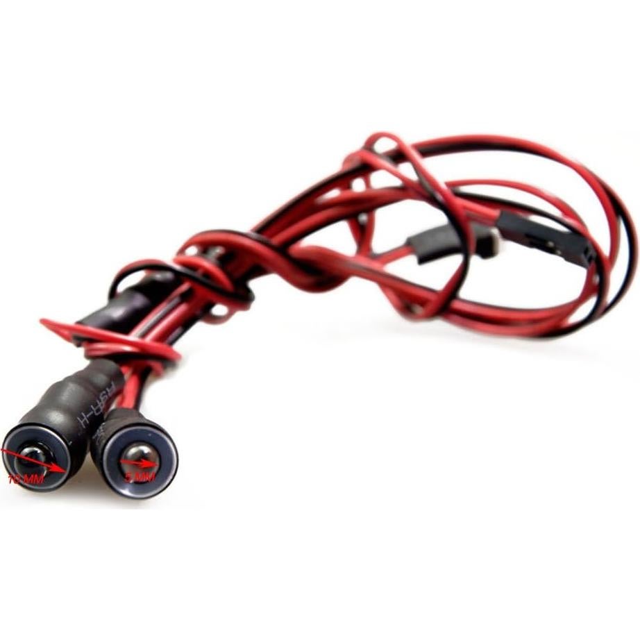 Faros LED Universales MOHERO 10mm Verde y Blanco para RC 1/10