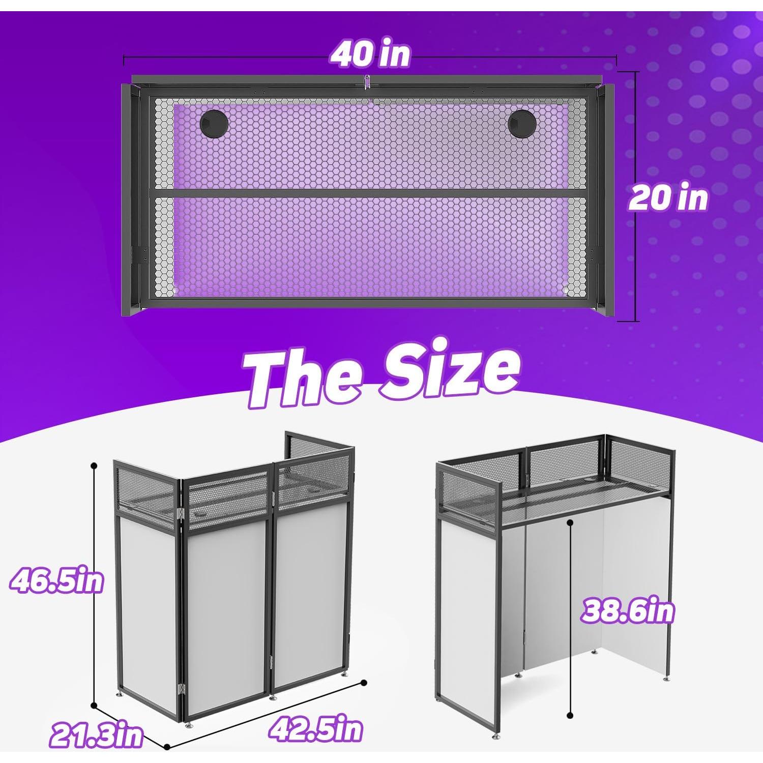 Cabina DJ Plegable YooKoo YK-DJB con Cortinas y Soporte