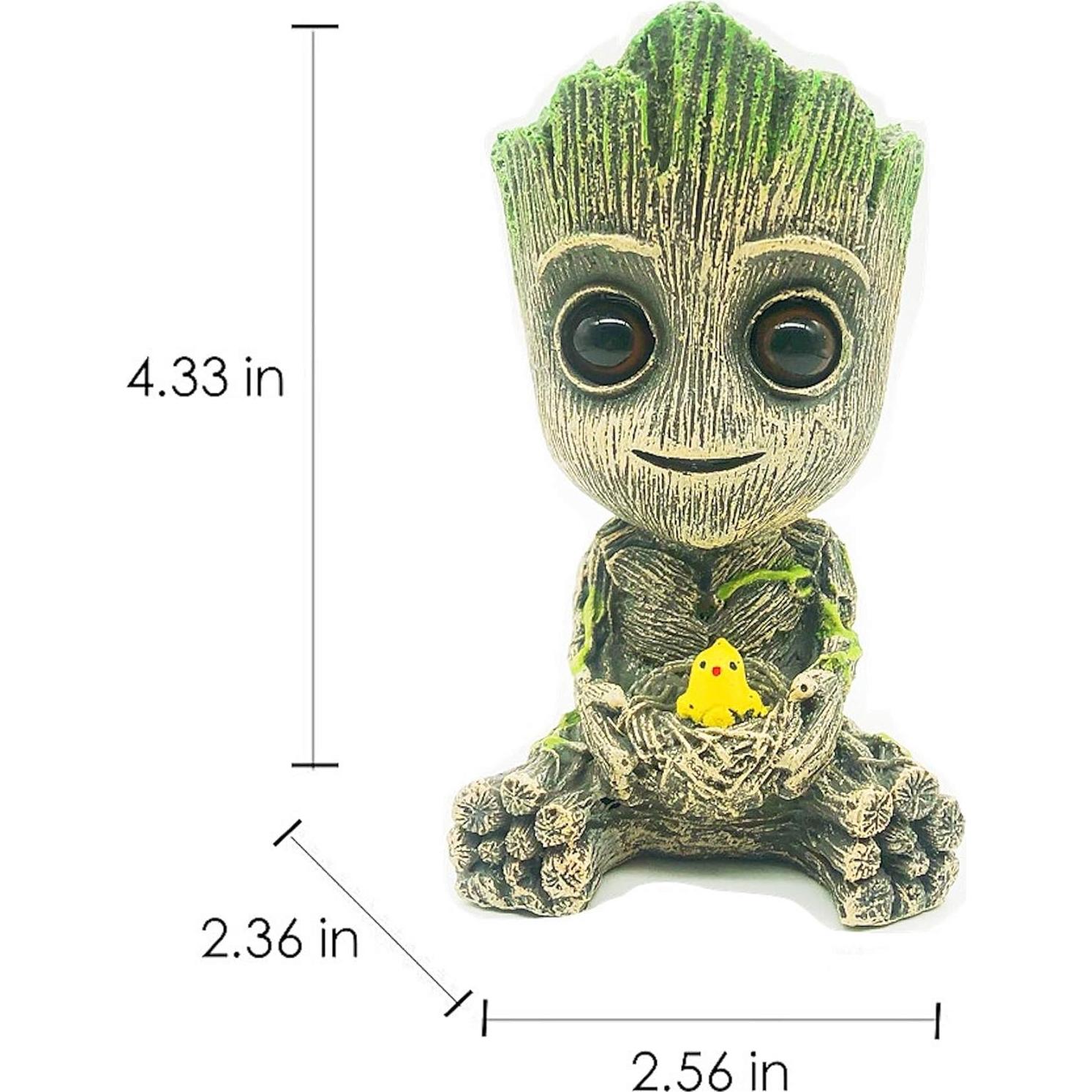 Decoración de acuario Groot con piedra de aire AnxunJim 6.6cm