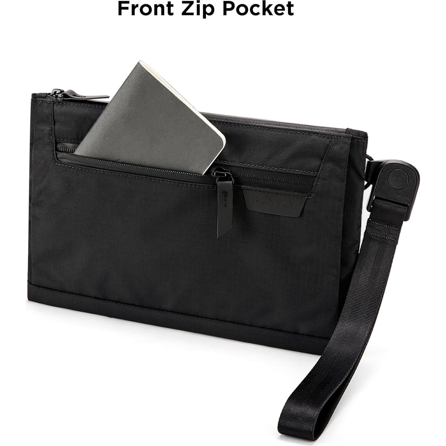 ALPAKA Zip Pouch Max V2 - Bolsa Compacta Negra 2L Resistente al Agua