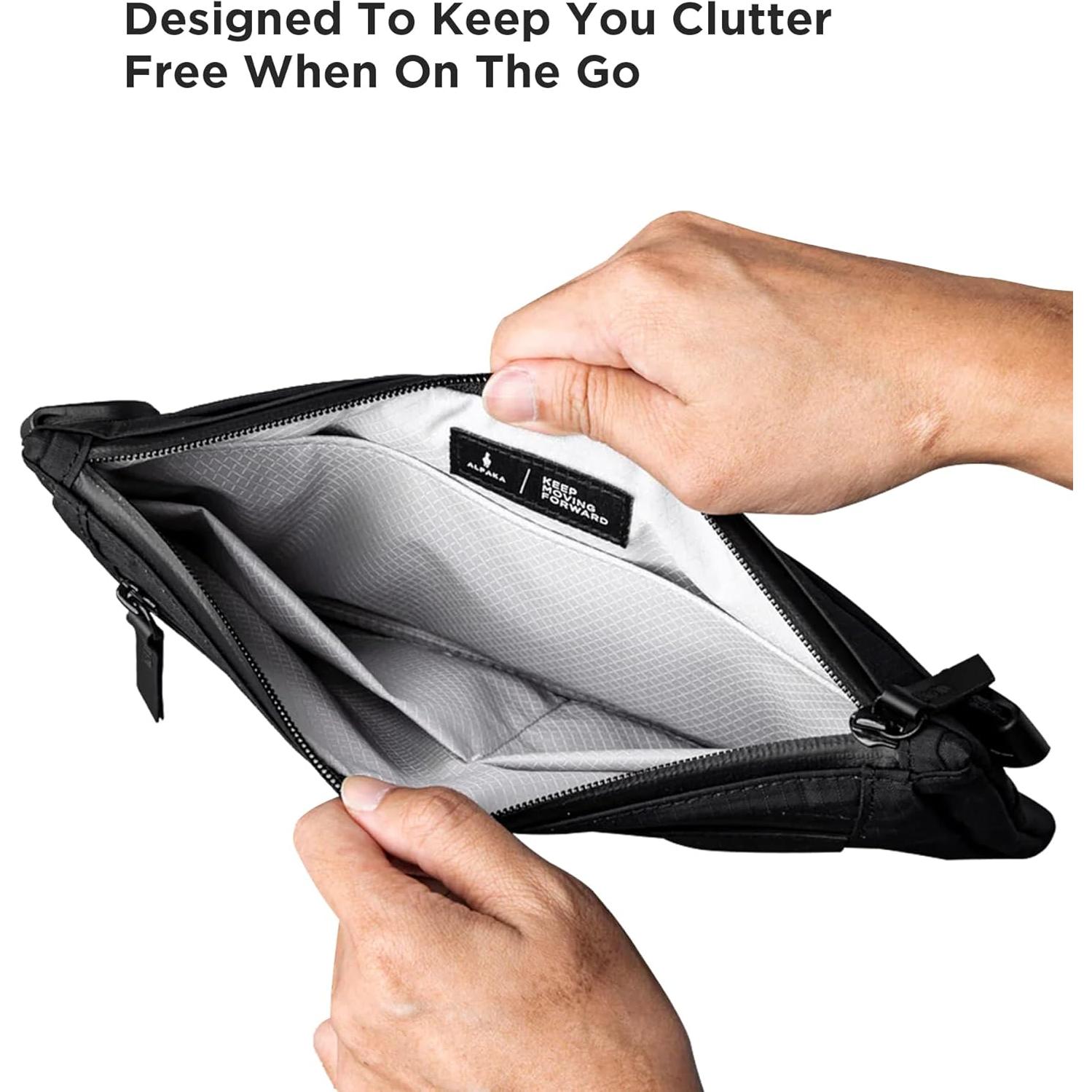 ALPAKA Zip Pouch Max V2 - Bolsa Compacta Negra 2L Resistente al Agua