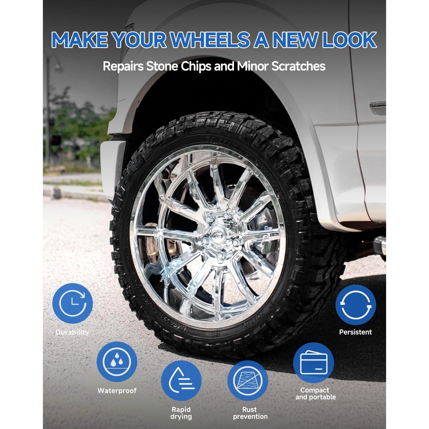 Lápiz de Pintura Reparación Arañazos Ruedas Ford Plata Cristal