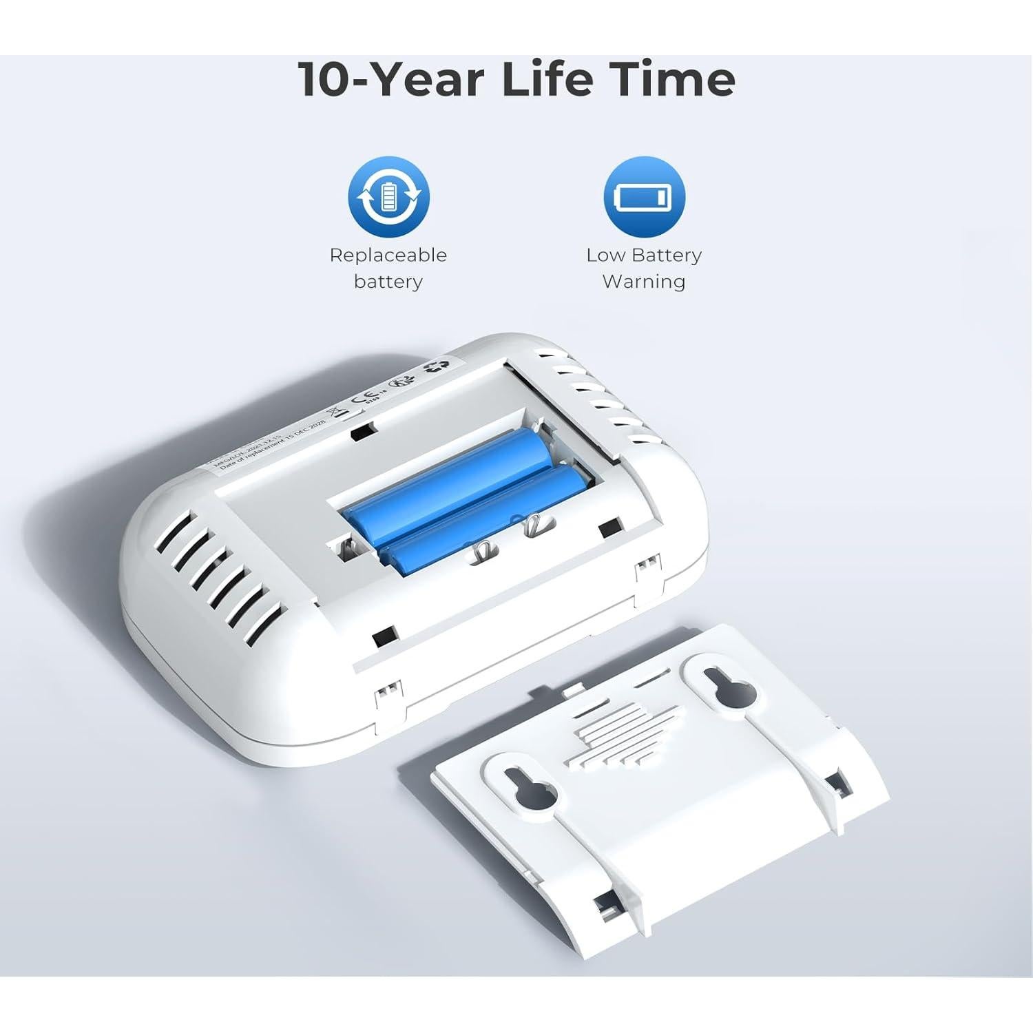 Detector de Monóxido de Carbono Siterwell GS828A LCD 10 Años
