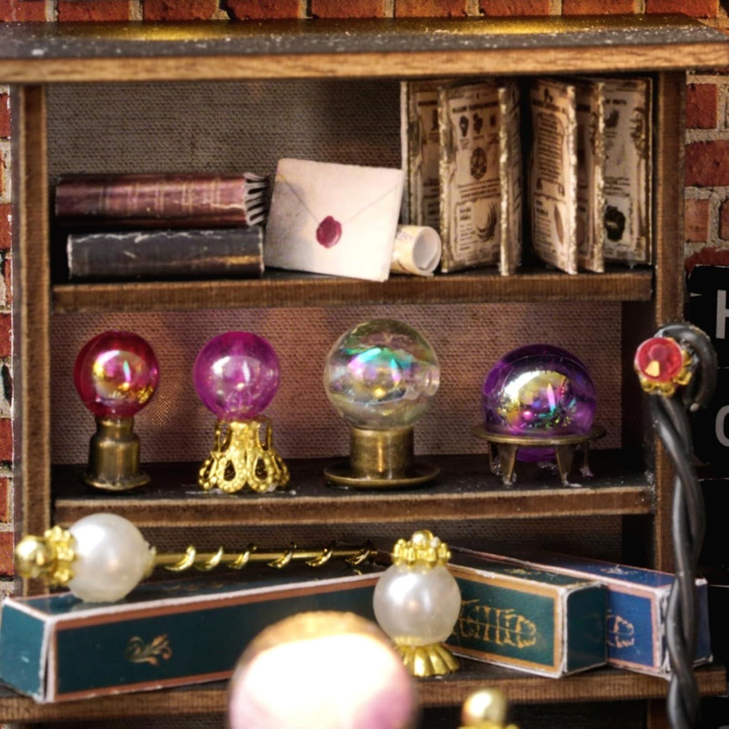 Kit de Casa en Miniatura DIY YSWOOD WORLD con LED 8.9x8.9x11.4cm