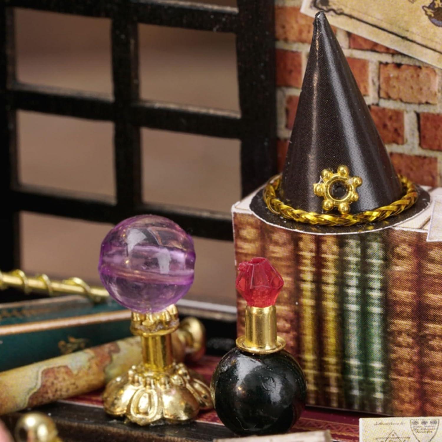 Kit de Casa en Miniatura DIY YSWOOD WORLD con LED 8.9x8.9x11.4cm