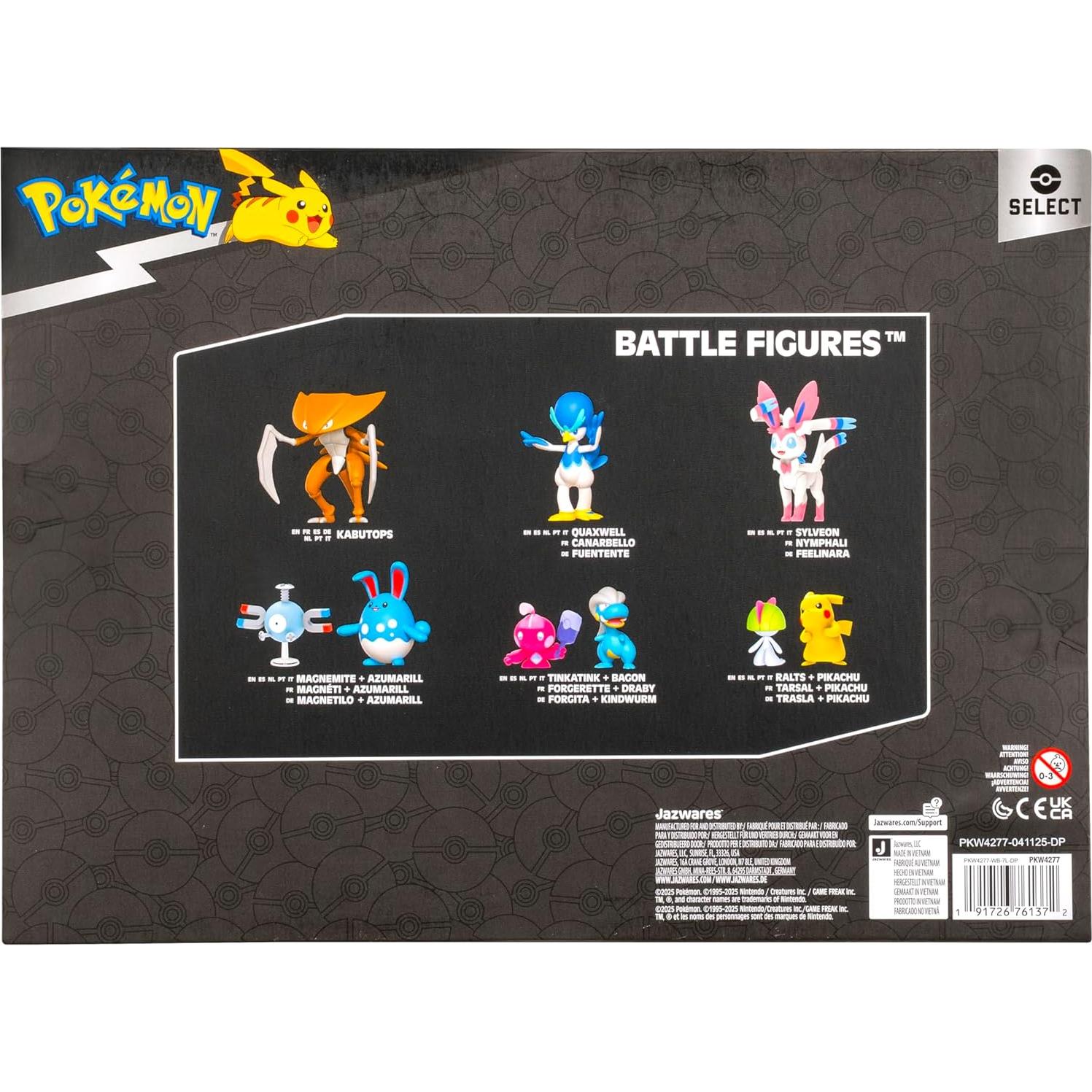 Paquete de Evolución Select Pokémon Jazwares - Magikarp 5 cm y Gyarados 30 cm