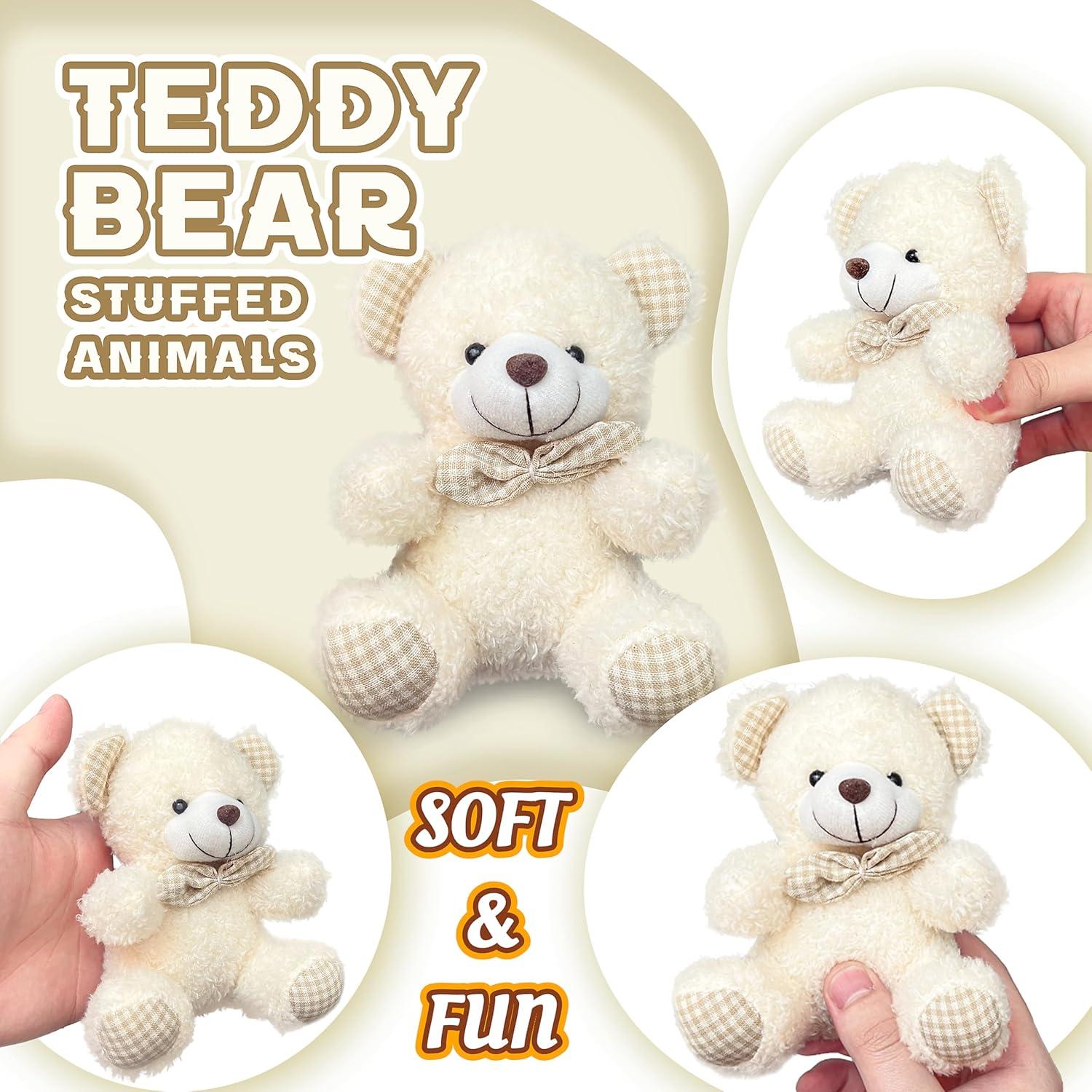 Oso de Peluche Kawaii Blanco Kawaite 10.5x7.5x12.5cm