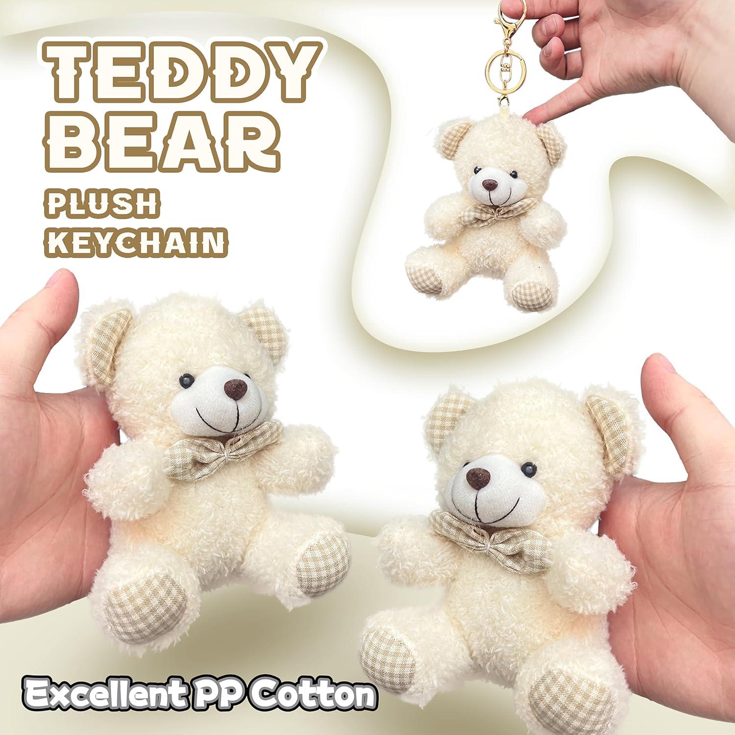 Oso de Peluche Kawaii Blanco Kawaite 10.5x7.5x12.5cm