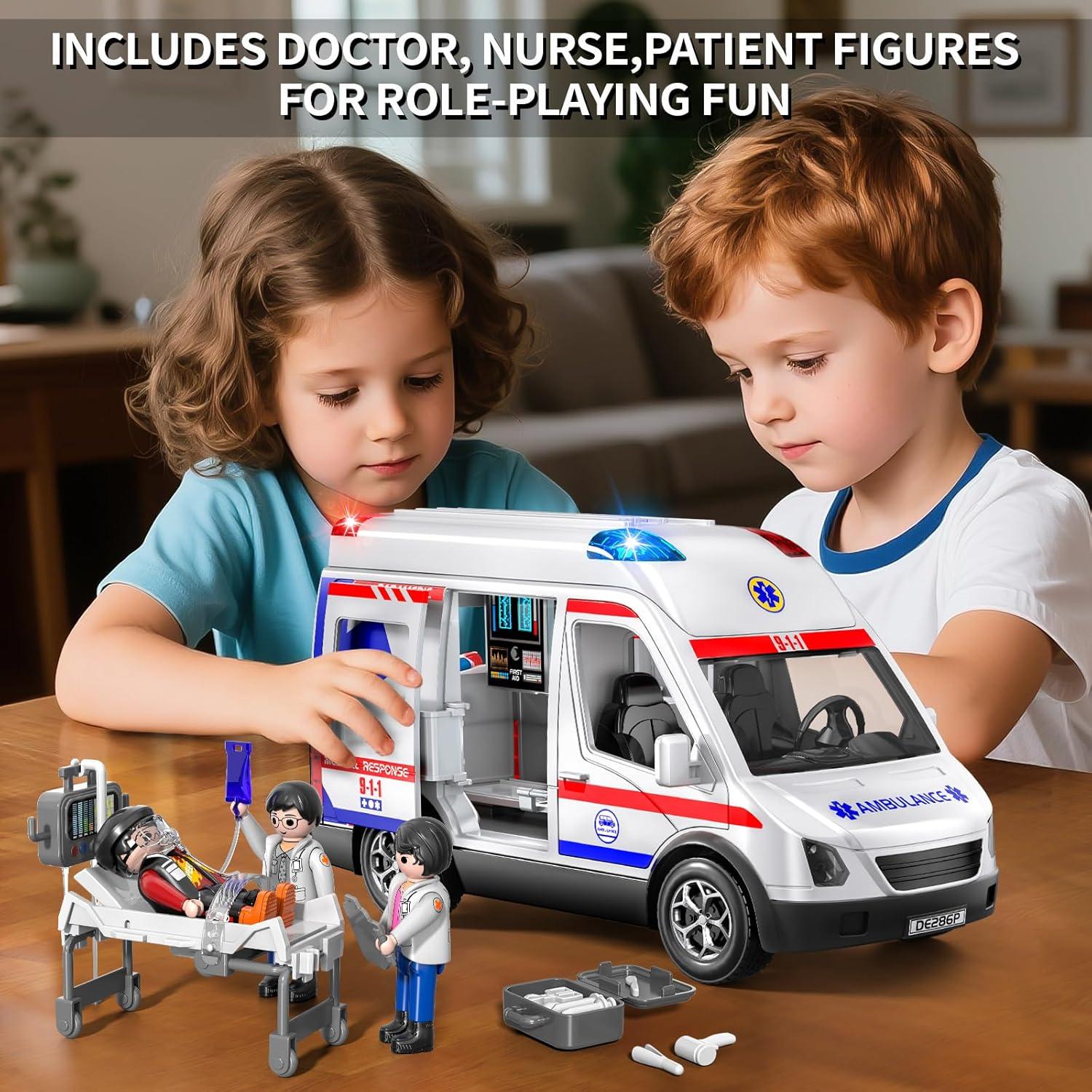 Juguete Ambulancia YunWings con Luz y Sonido 29.5cm