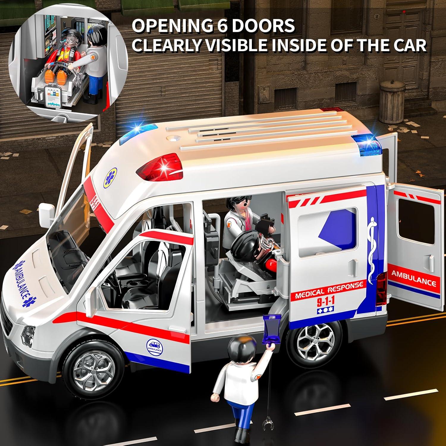 Juguete Ambulancia YunWings con Luz y Sonido 29.5cm