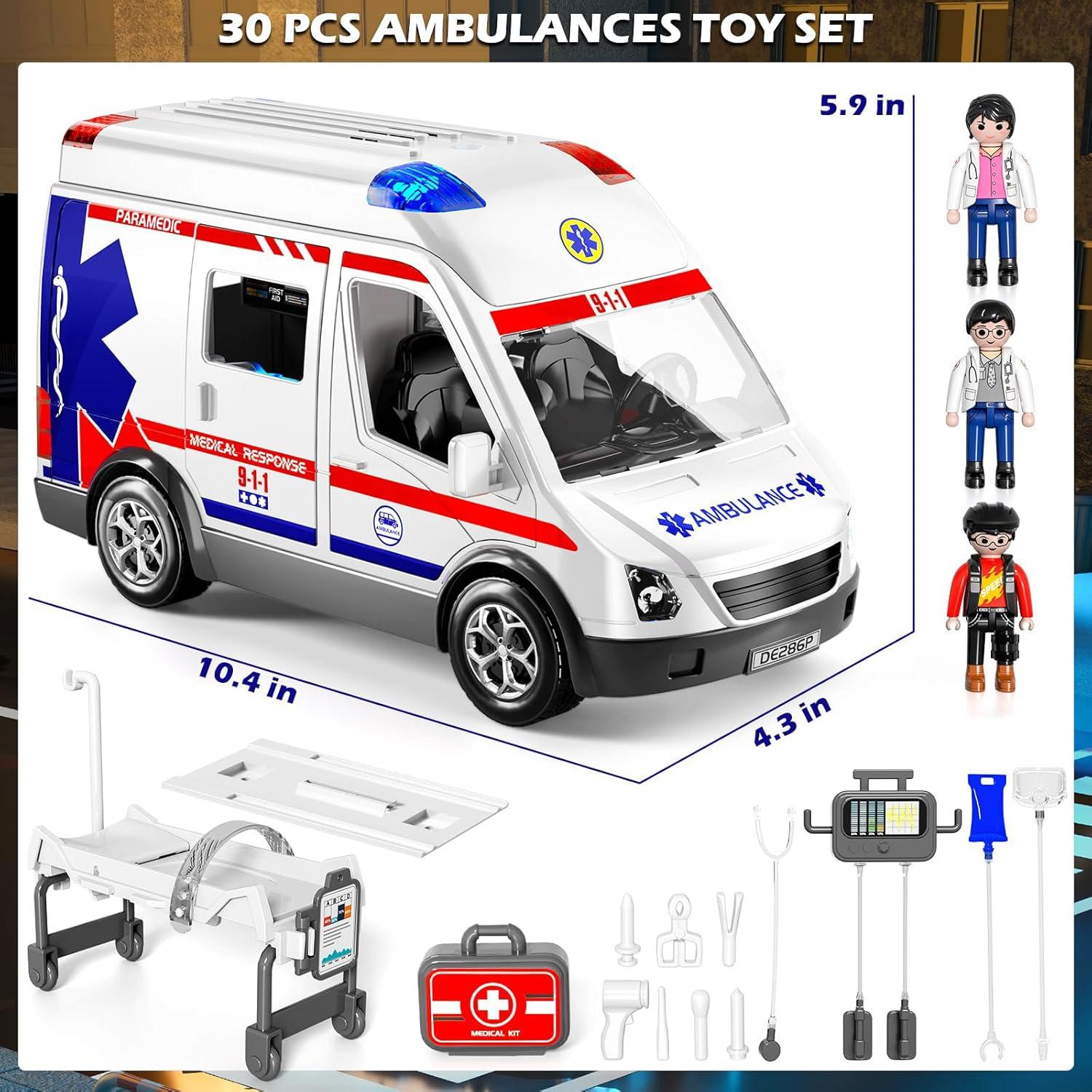 Juguete Ambulancia YunWings con Luz y Sonido 29.5cm