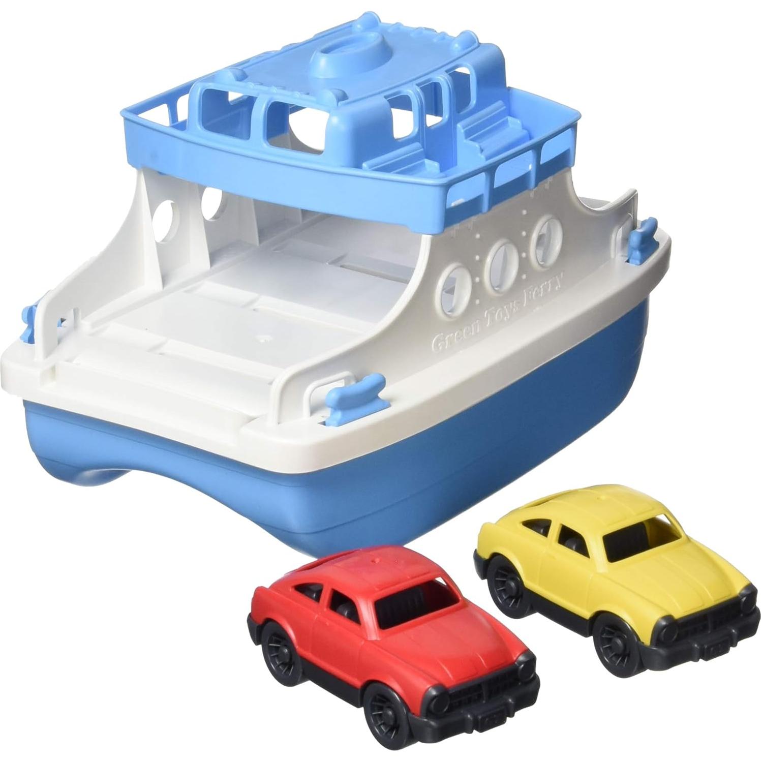 Ferry Boat Green Toys Azul y Blanco - Juguete Flotante para Niños