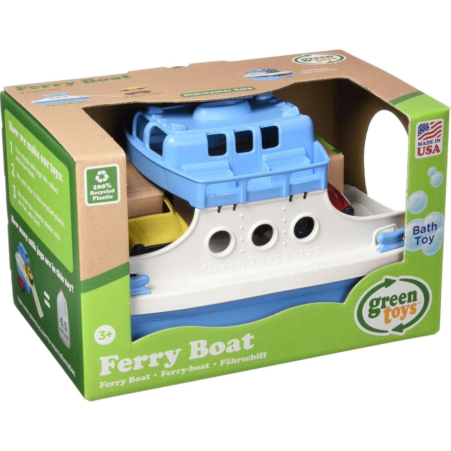 Ferry Boat Green Toys Azul y Blanco - Juguete Flotante para Niños