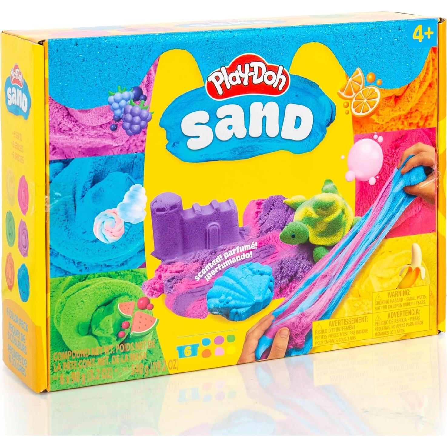 Arena Play-Doh Aromatizada - Paquete de 6 Latas Reutilizables