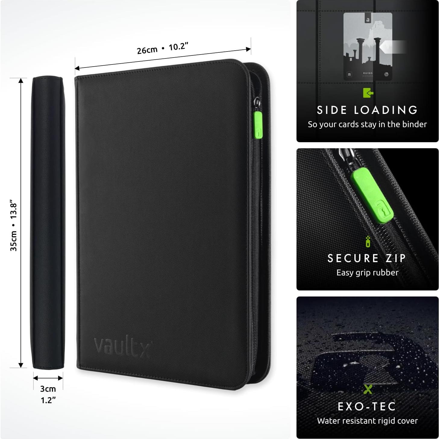 Carpeta con Cremallera Vault X Exo-Tec 9 Bolsillos 360 Cartas