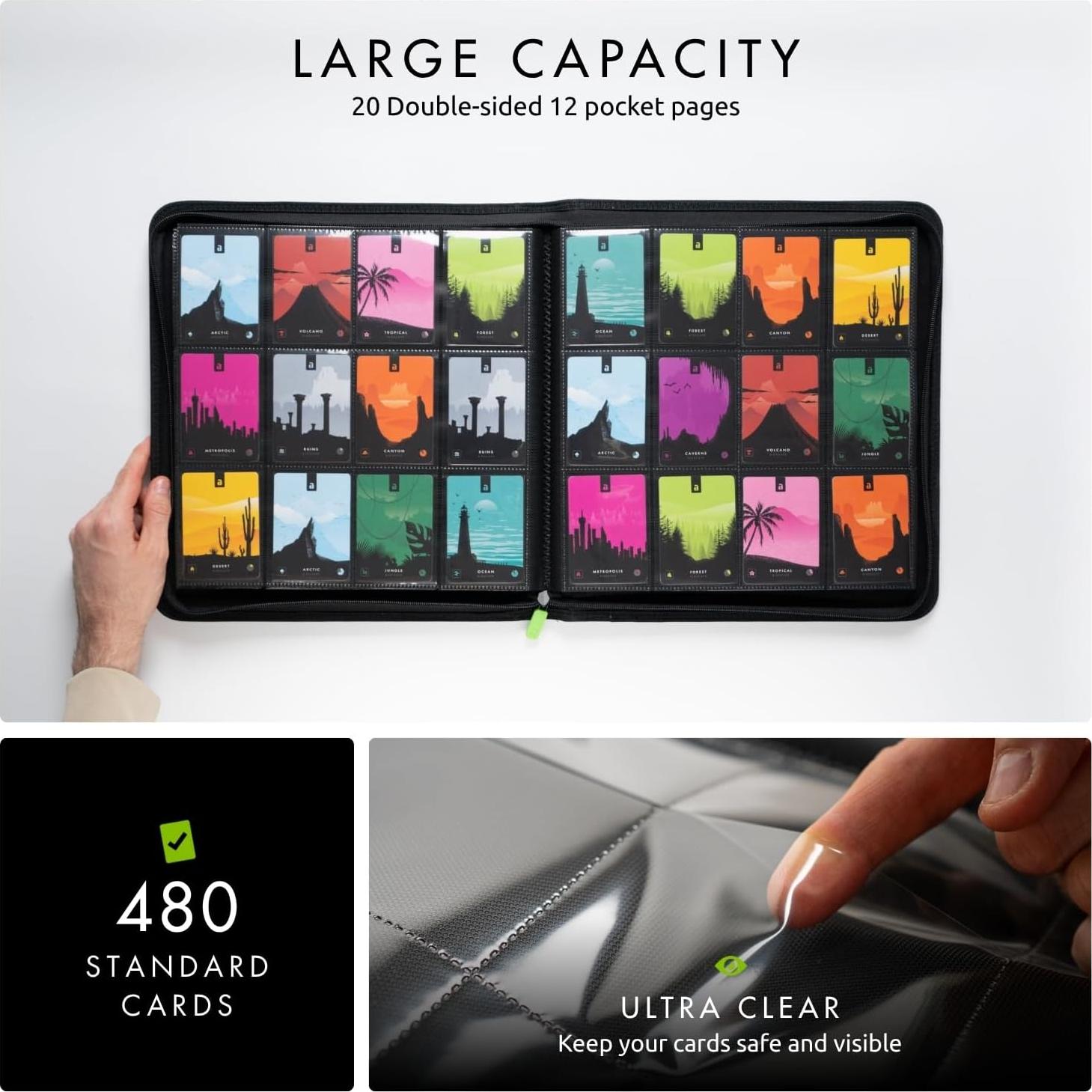 Carpeta con Cremallera Vault X Exo-Tec 12 Bolsillos Negro