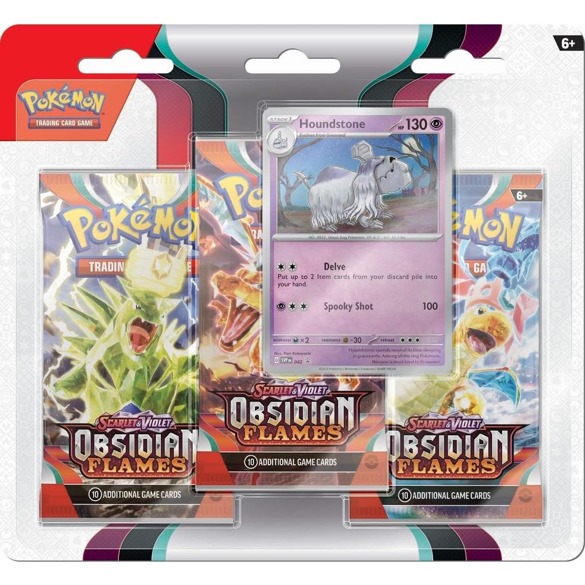 Pokémon TCG Escarlata y Púrpura Llamas de Obsidiana - 3 Sobres