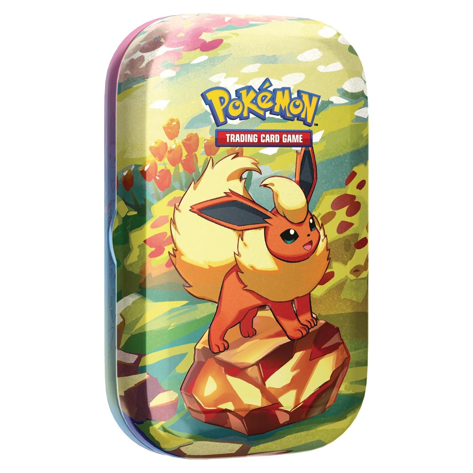 Mini Lata Pokémon TCG Escarlata y Púrpura Flareon - 2 Paquetes