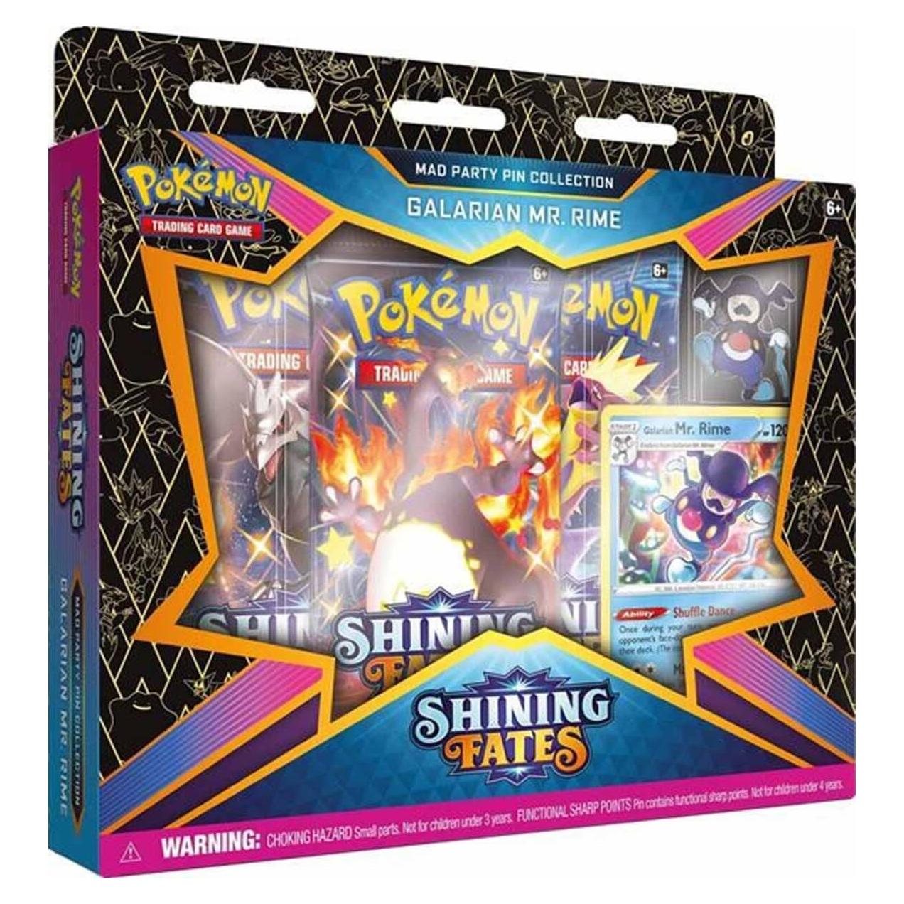 Colección de Pines de Fiesta Loca Pokémon TCG 2019 - 4 Pines y 3 Paquetes