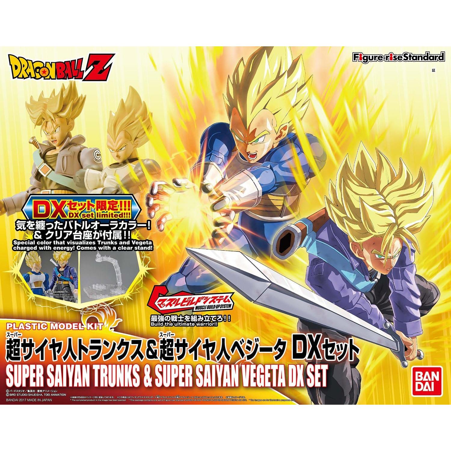 Figura Dragon Ball Super Saiyan Trunks y Vegeta Bandai 10 cm