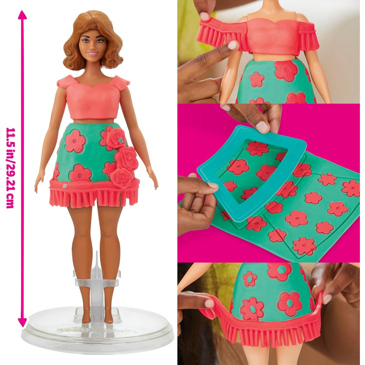 Play-Doh Barbie Conjunto de Flores y Flecos - Kit de Moda 5+
