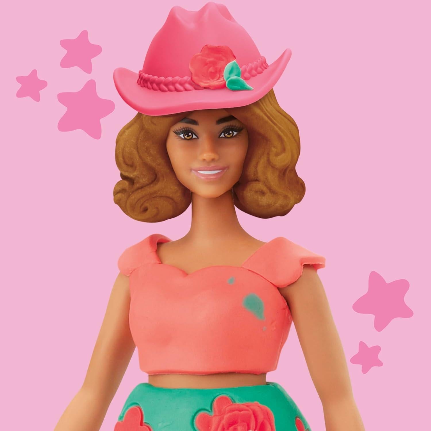 Play-Doh Barbie Conjunto de Flores y Flecos - Kit de Moda 5+