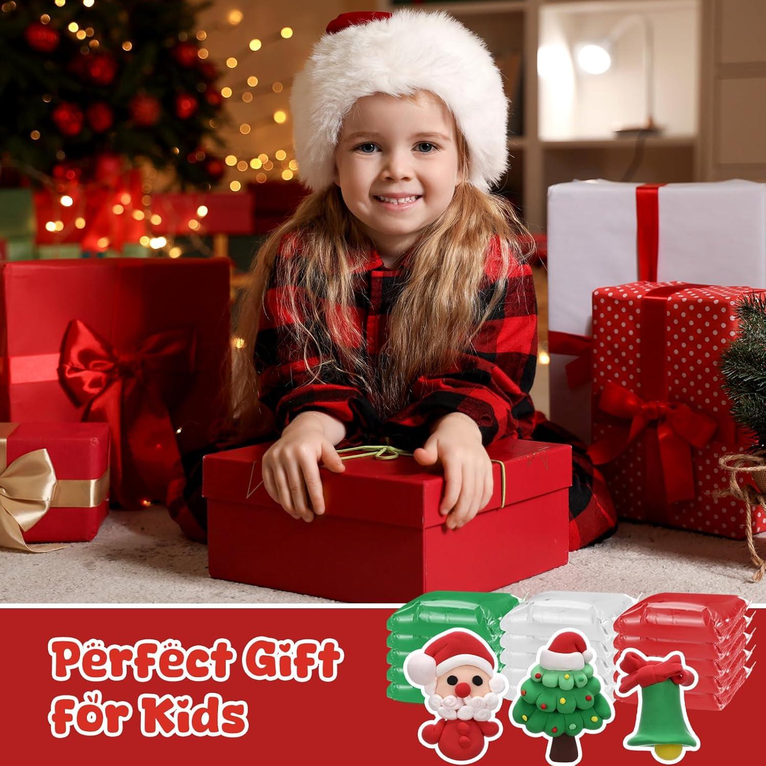 72 Piezas Arcilla Secado al Aire VioraWhite 1.08 kg Color Navidad