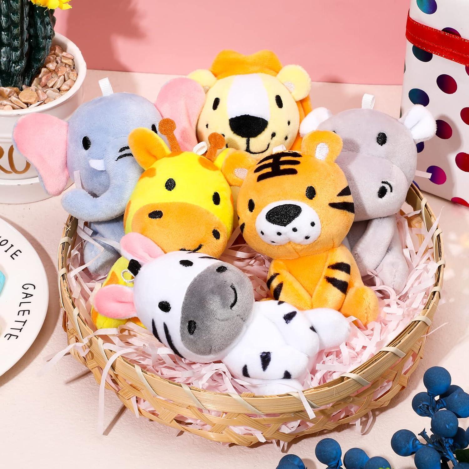 Conjunto 6 Mini Animales de Peluche Aoriher 10 cm Safari